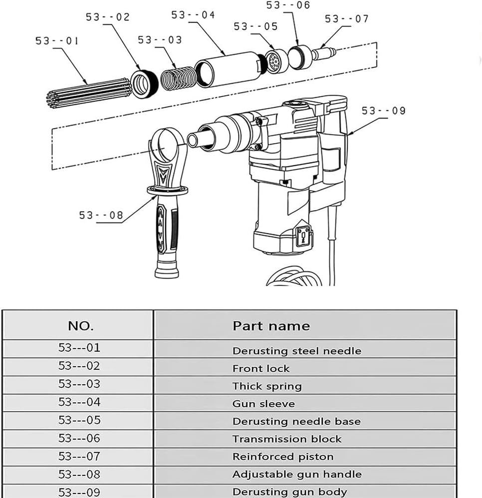 1100W Electric Needle Derusting Gun for Rust and Welding Slag Removal 1