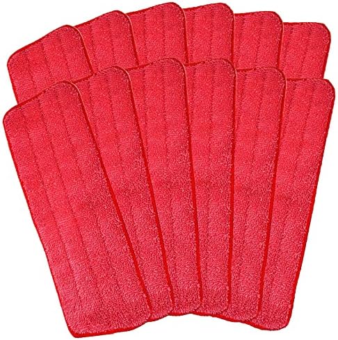 Microfiber Mop Pads Set of 12 for Wet and Dry Cleaning