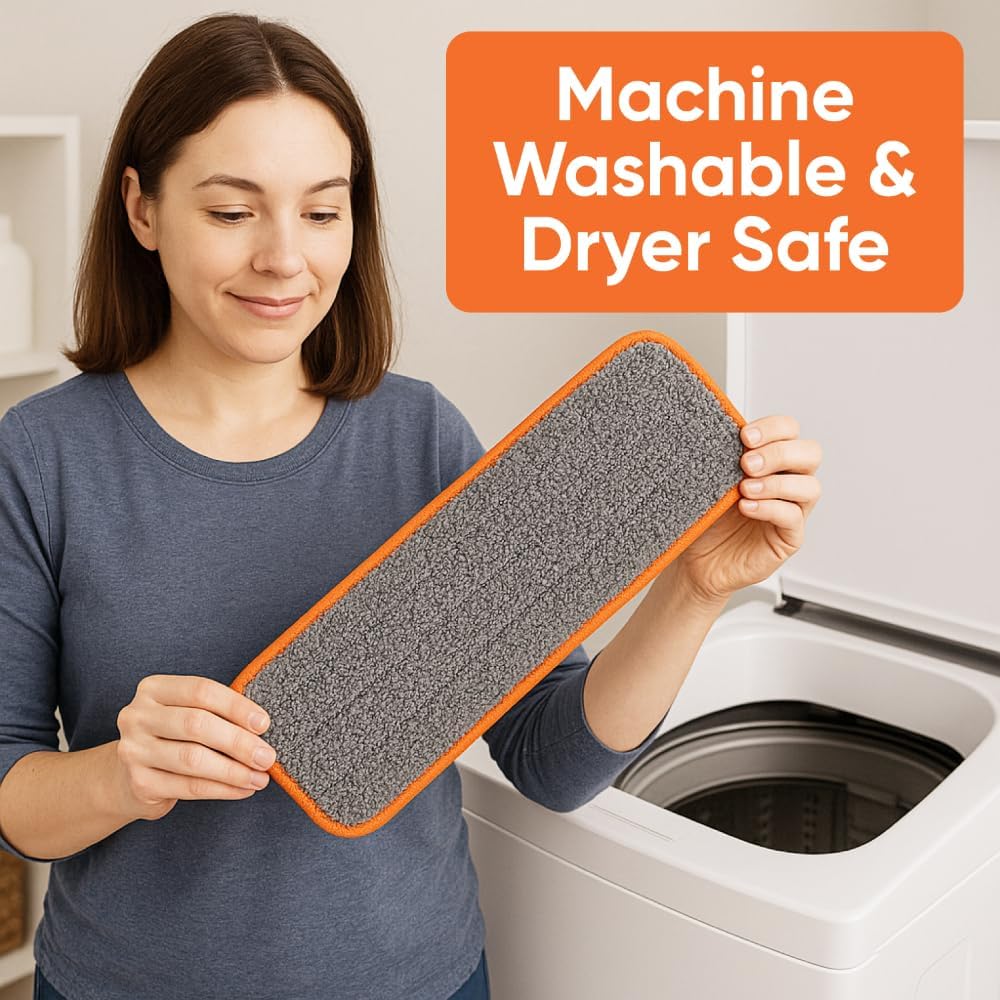 Superio Microfiber Mopping Pad - 8 x 45 Streak-Free