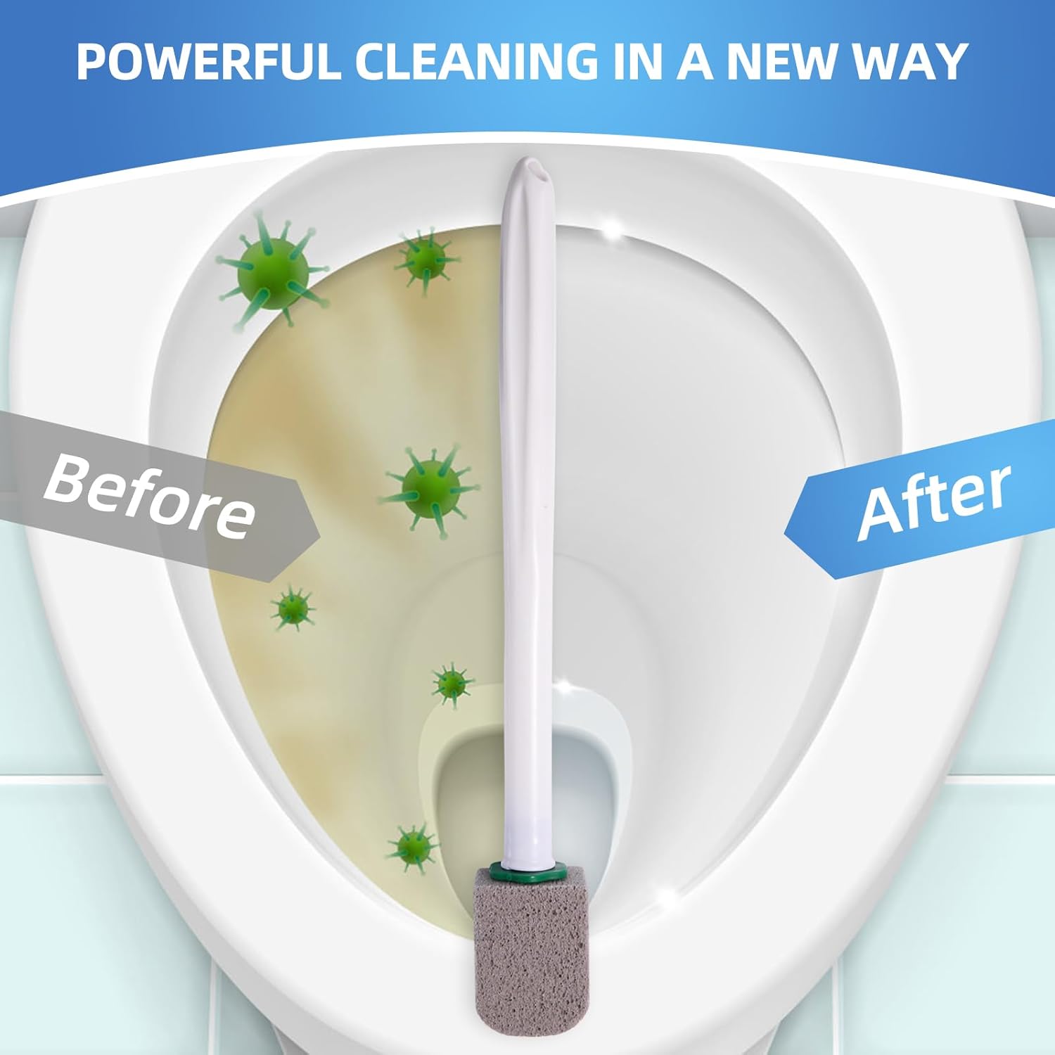 Pumice Stone Toilet Cleaner with Long Handle