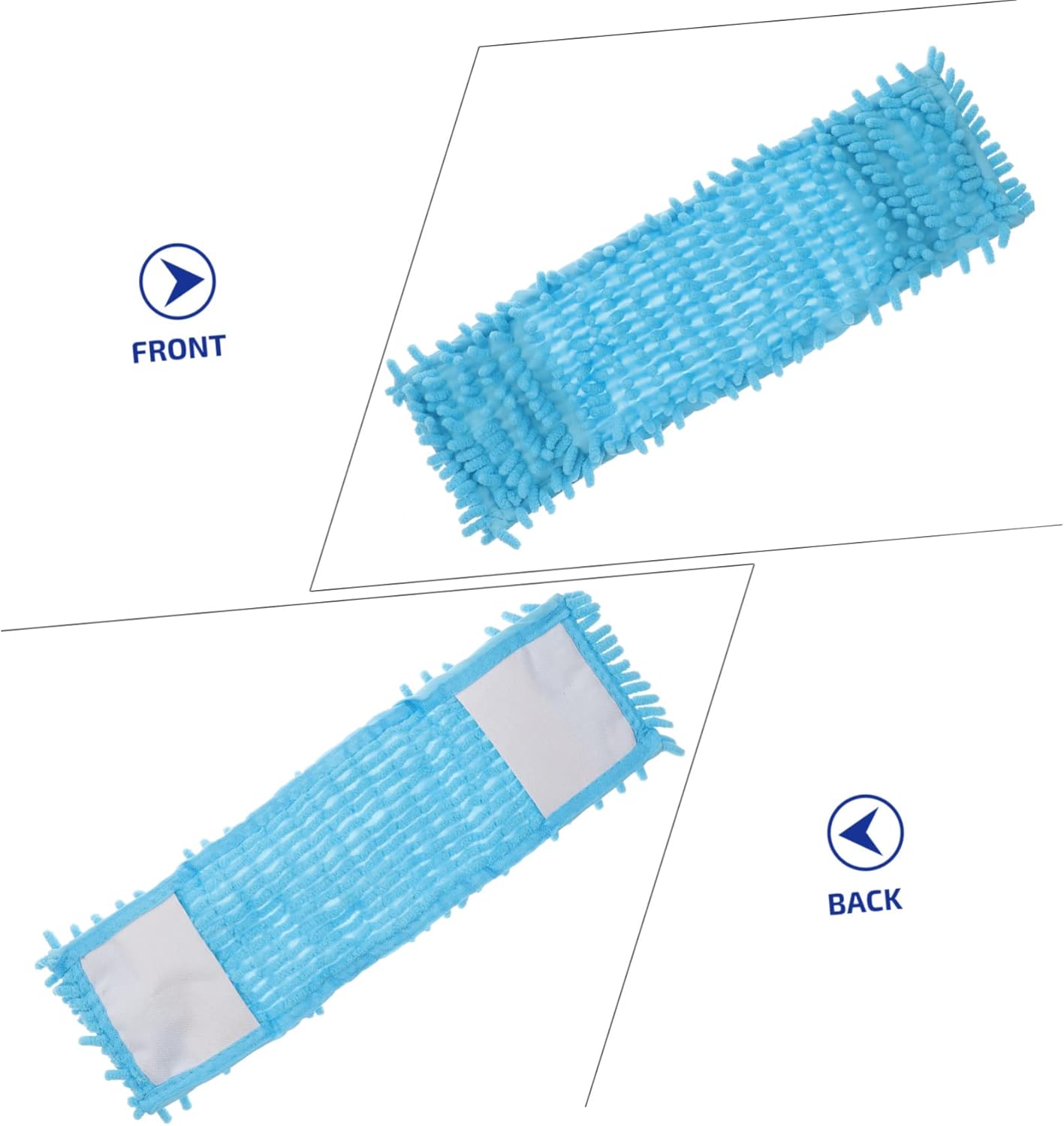 Ipetboom 2pcs Blue Mop Cloth Replacement for Home Use