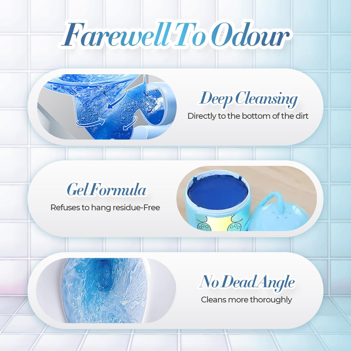 HOAIME Toilet Cleaner Deodorizer 3 Pack