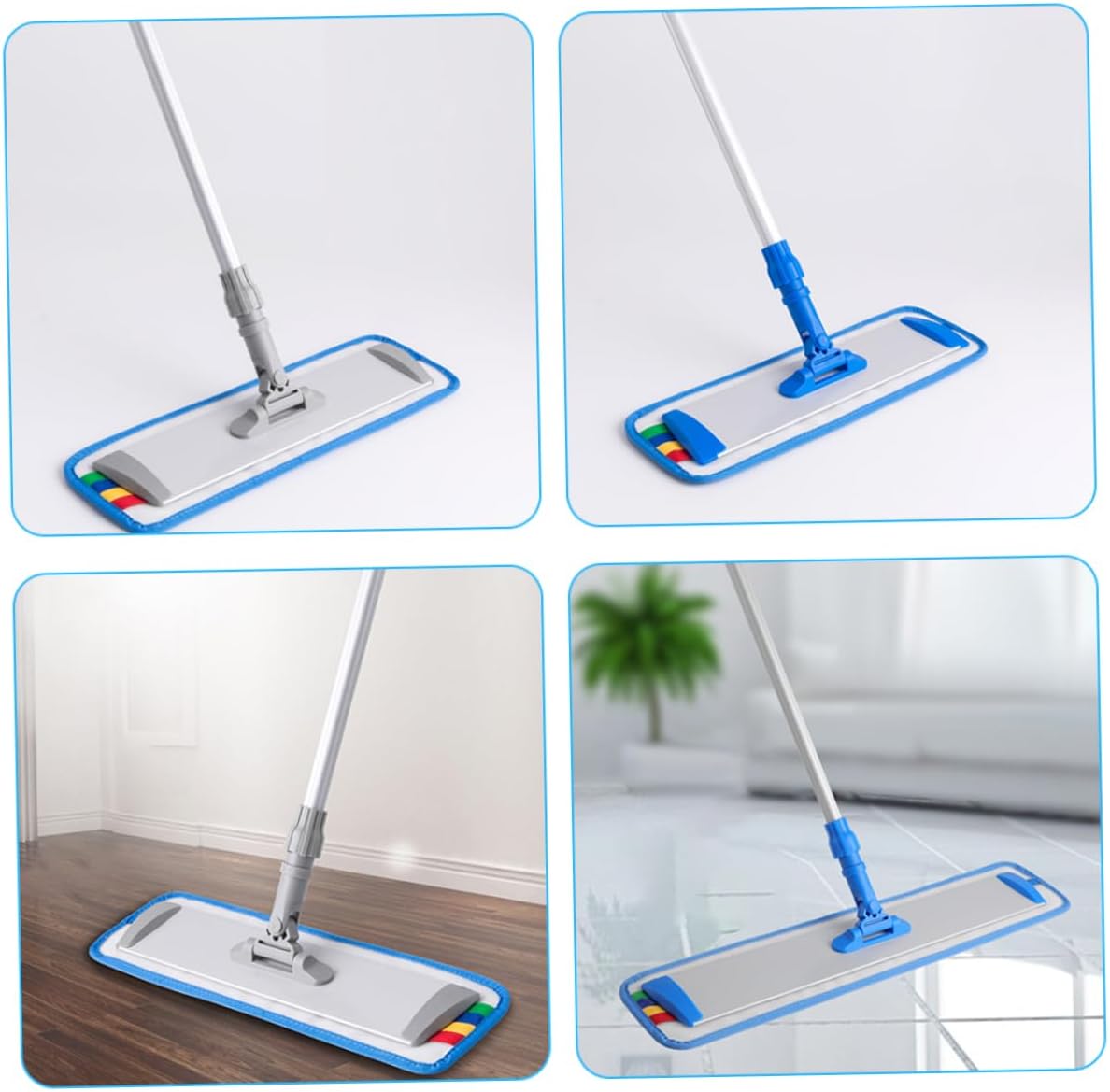 3pcs Mop Head Refills Washable Mop Pads for Tile Marble