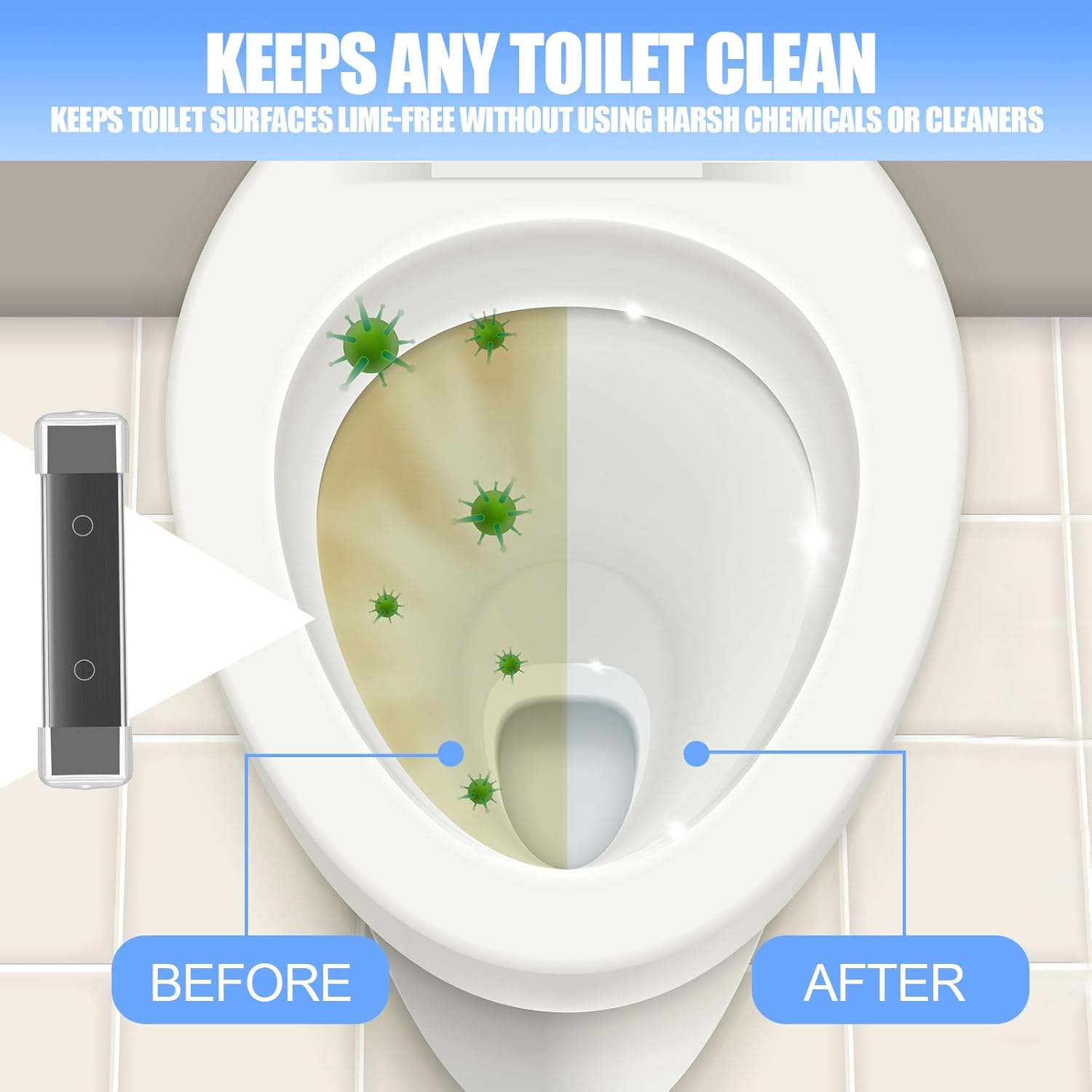 Dimsile 6 Pcs Magnetic Toilet Cleaner