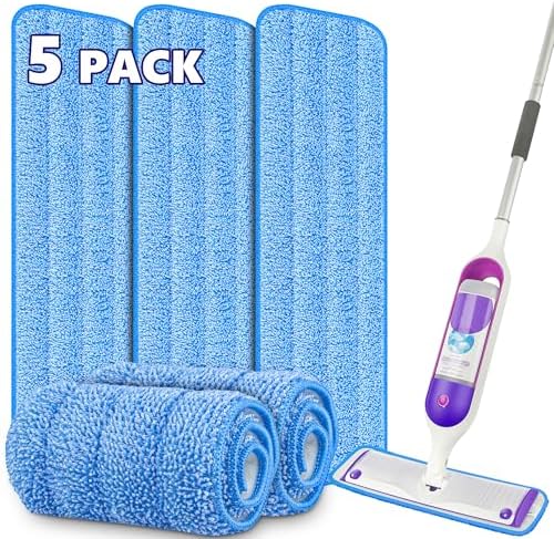 5 Pack Reusable Mop Pads for Swiffer PowerMop