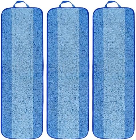 KEEPOW Microfiber Mop Pad Replacement 18 Inch 43 Pack Washable Reusable