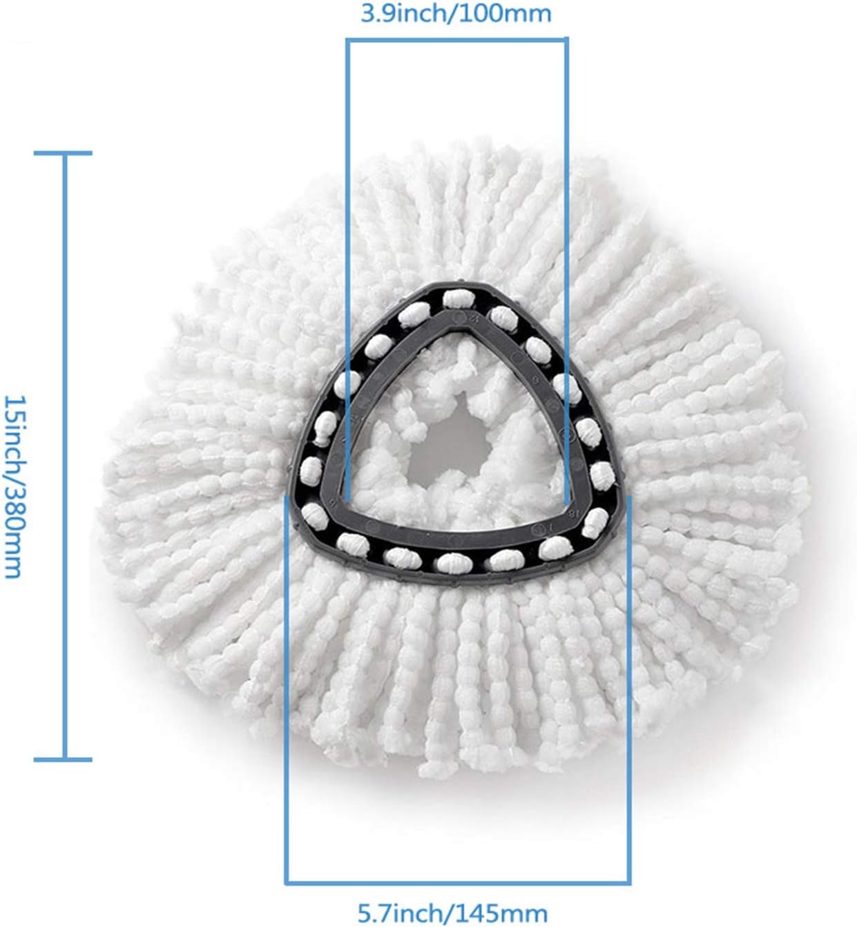 StrengthMix Spin Mop Refill Heads 4-Pack Machine Washable