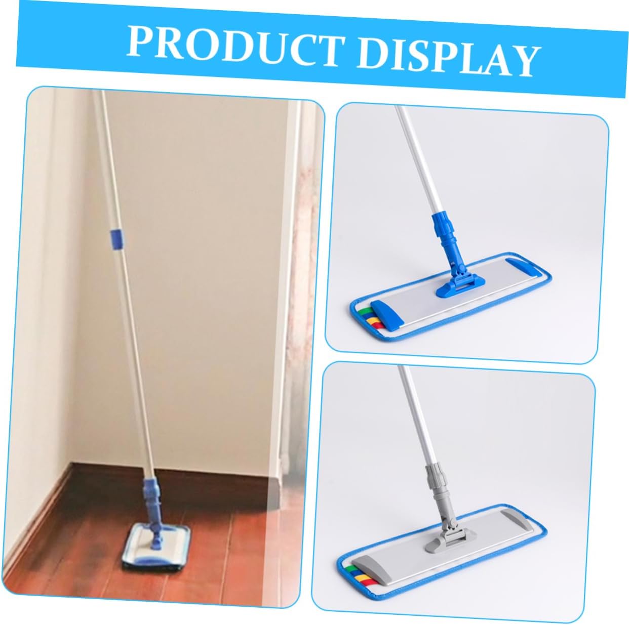 3pcs Mop Pads Replacement Microfiber for Wet Dry Cleaning