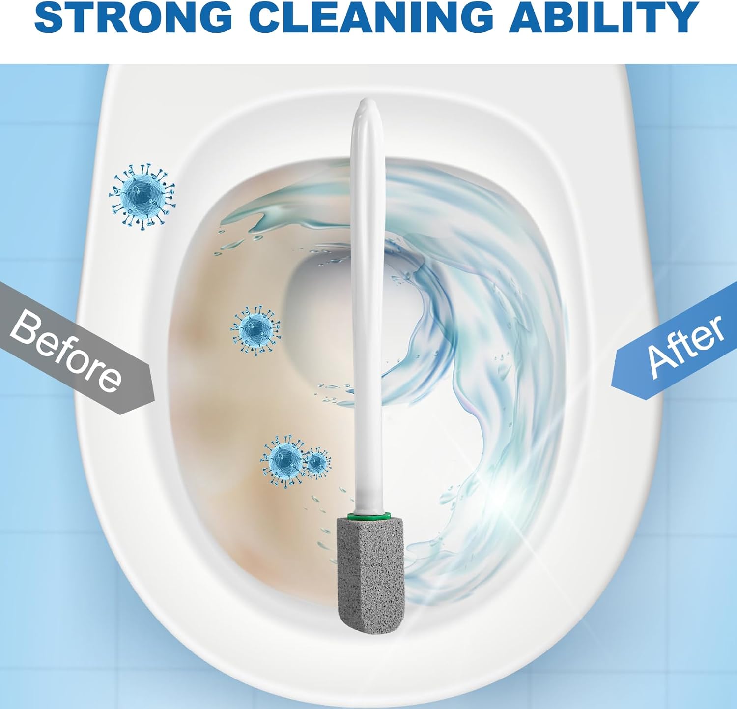 MOXIMAOYI Pumice Stone Toilet Cleaner with Handle 1