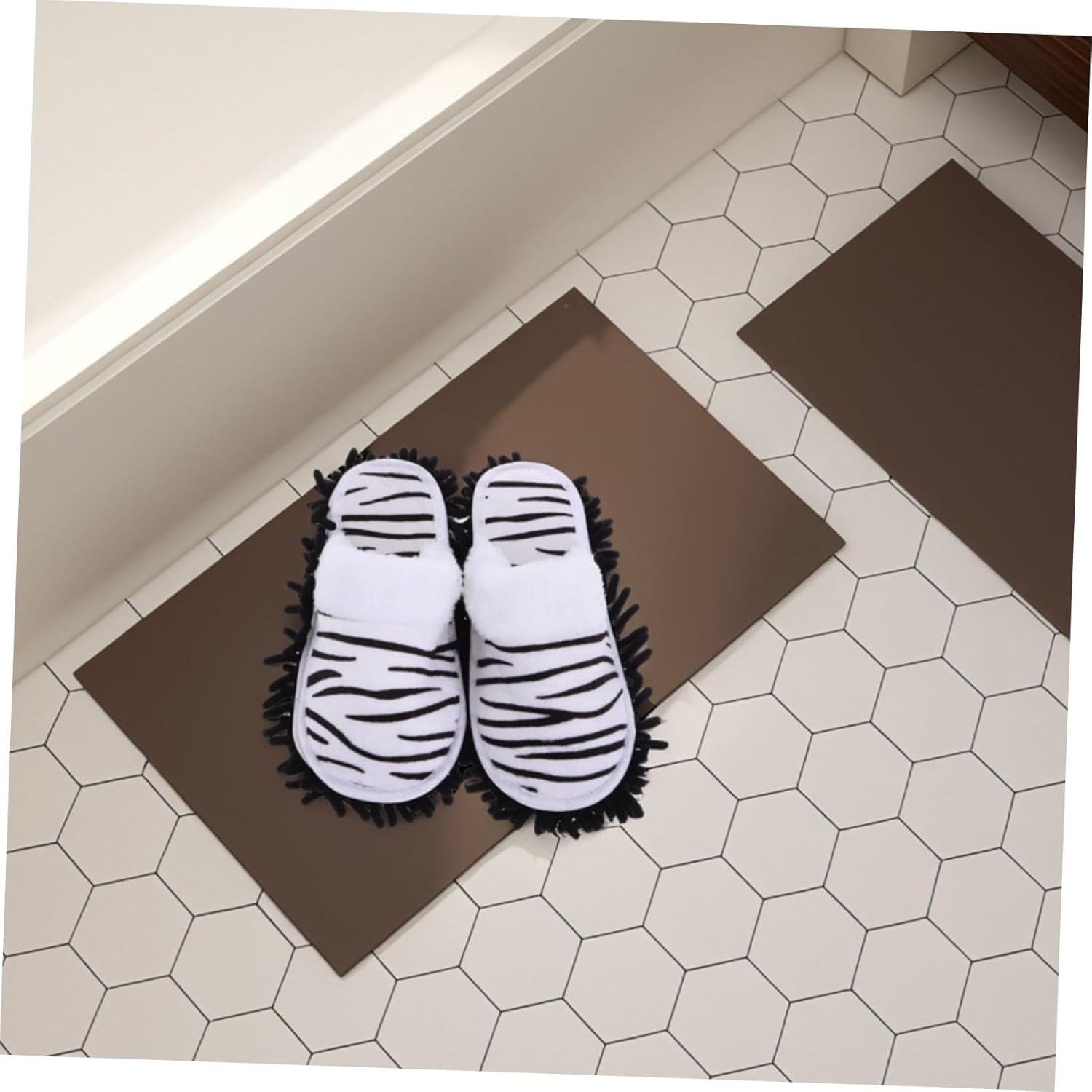 Minkissy Detachable Mop Slippers for Women Comfortable Warm Cleaning Shoes