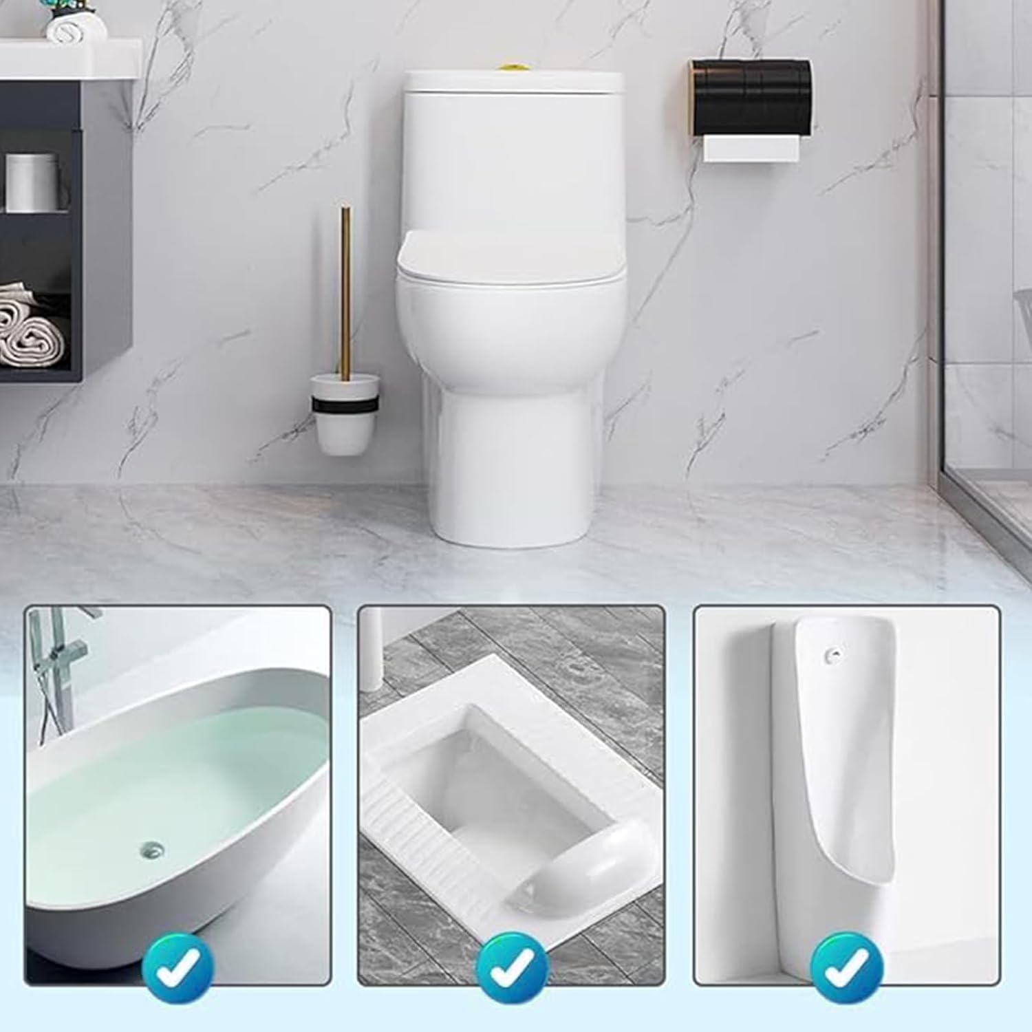 Liapu Toilet Bowl Cleaner - Odor Free Eco Safe Fast Stain Removal