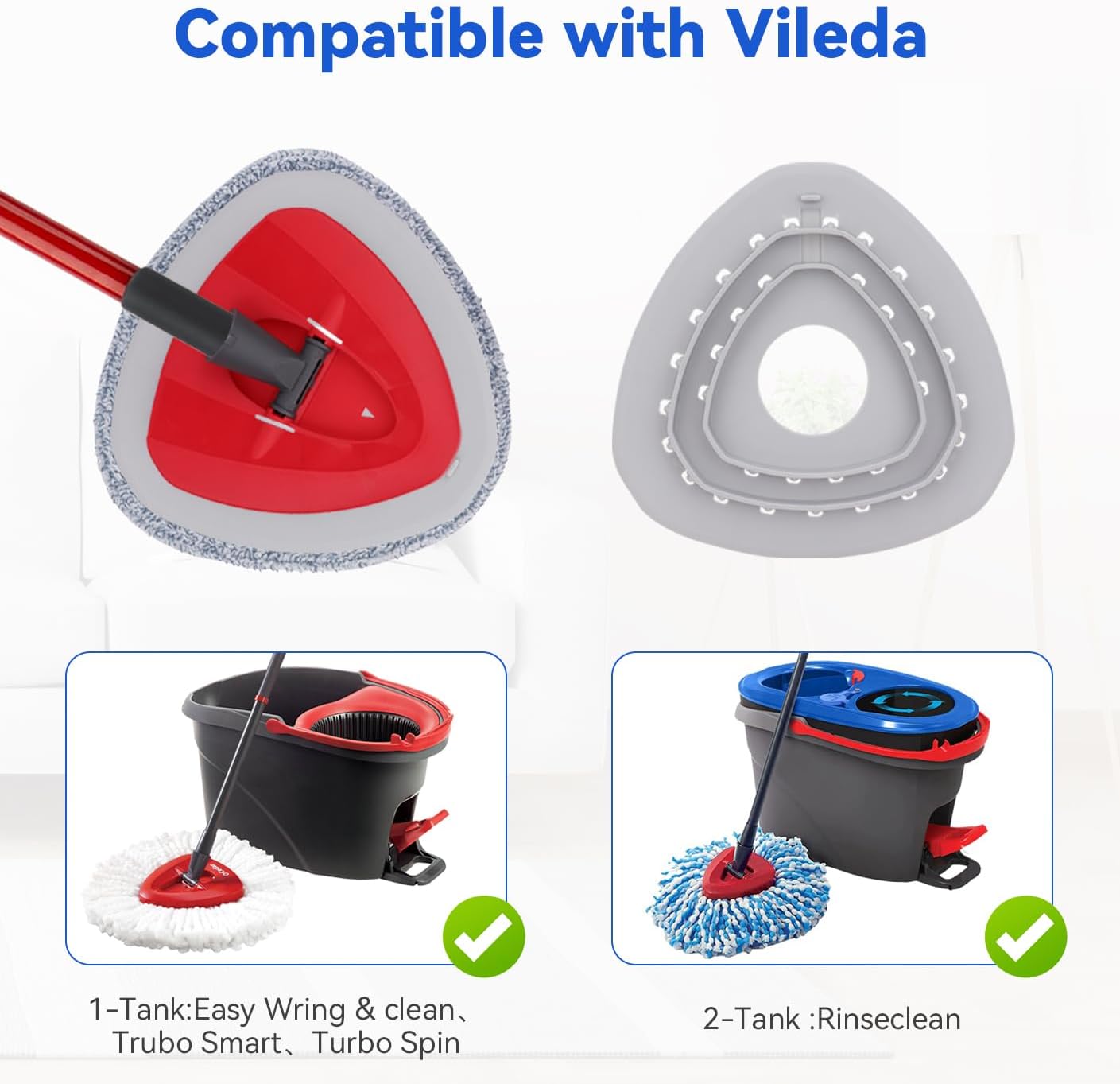 Sgizoku Spin Mop Refill for Vileda and Ocedar Systems