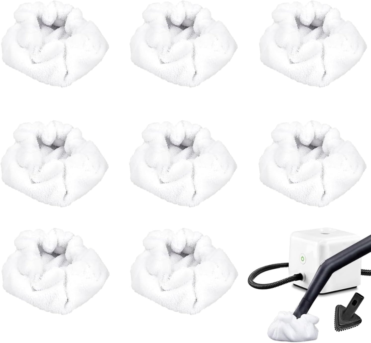 Small Microfiber Triangular Bonnet for Dupray Steam Mop - 8 Pack