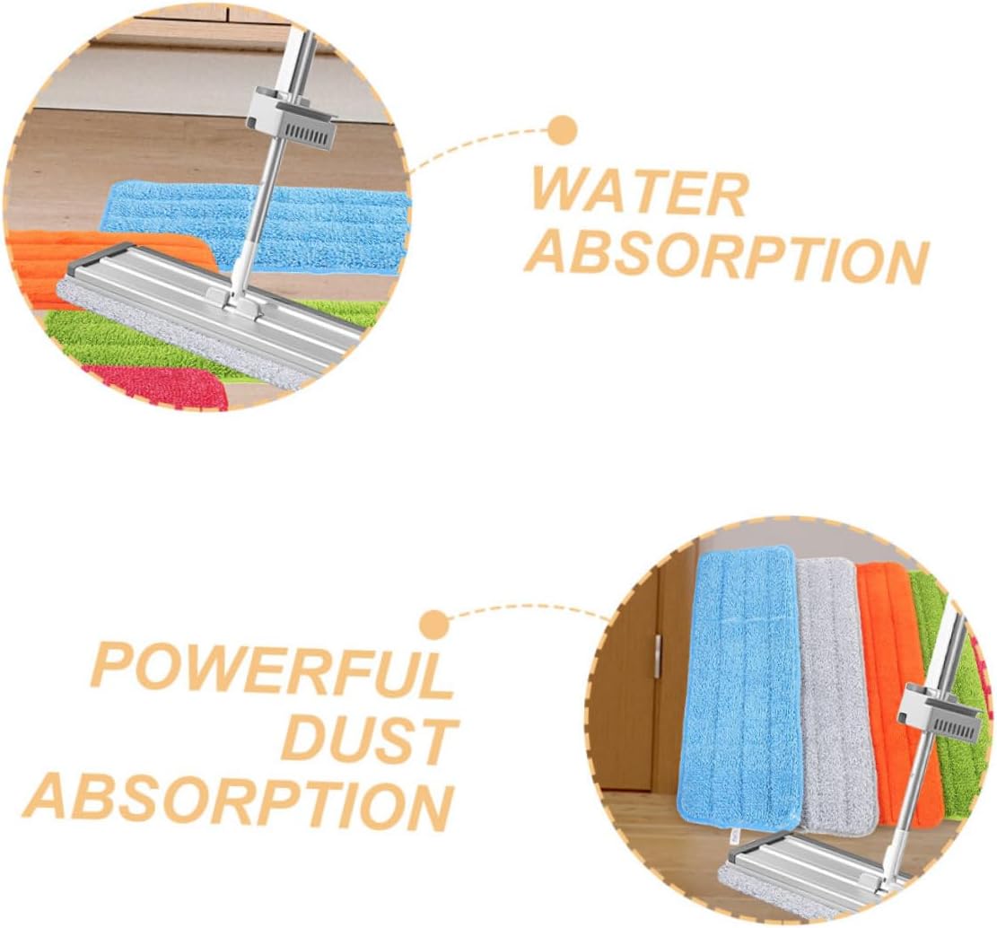 4Pcs Flat Mop Pads for Wet Dry Floor Cleaning