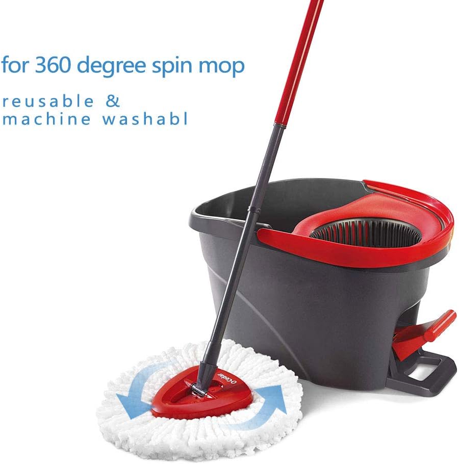 StrengthMix Spin Mop Refill Heads 4-Pack Machine Washable