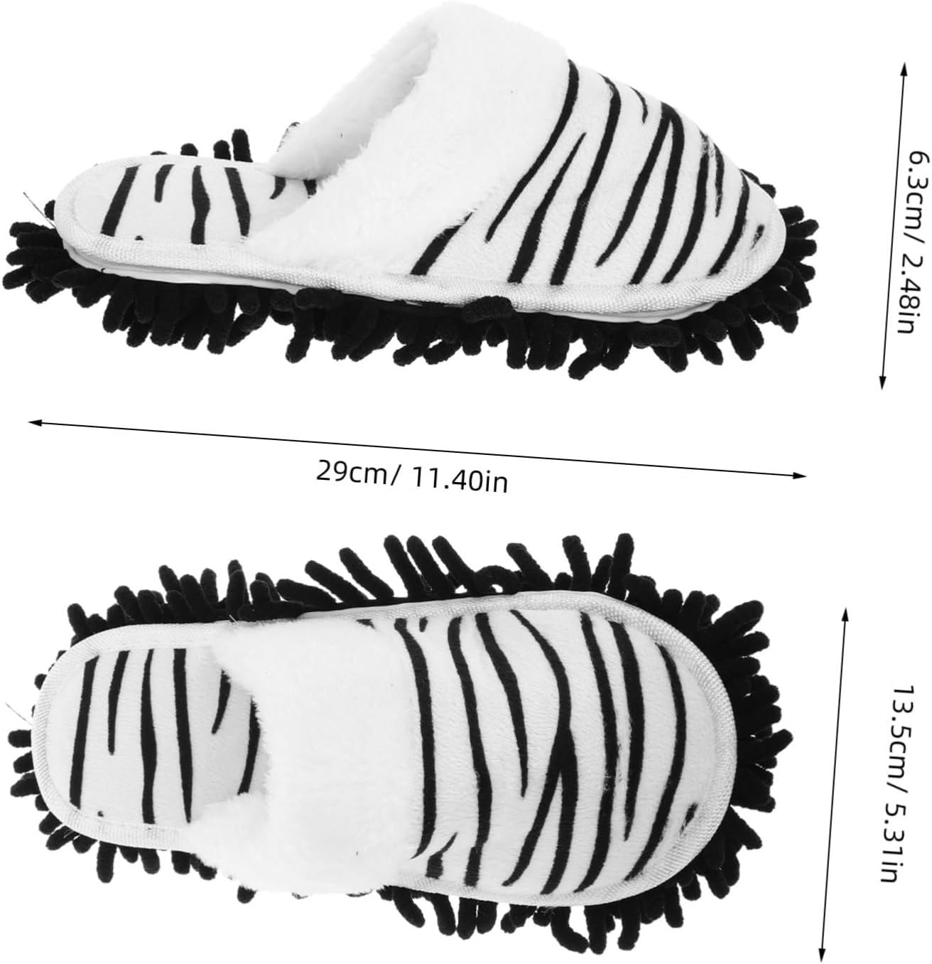 Ipetboom 1pair Cleaning Slippers with Detachable Mop Soles