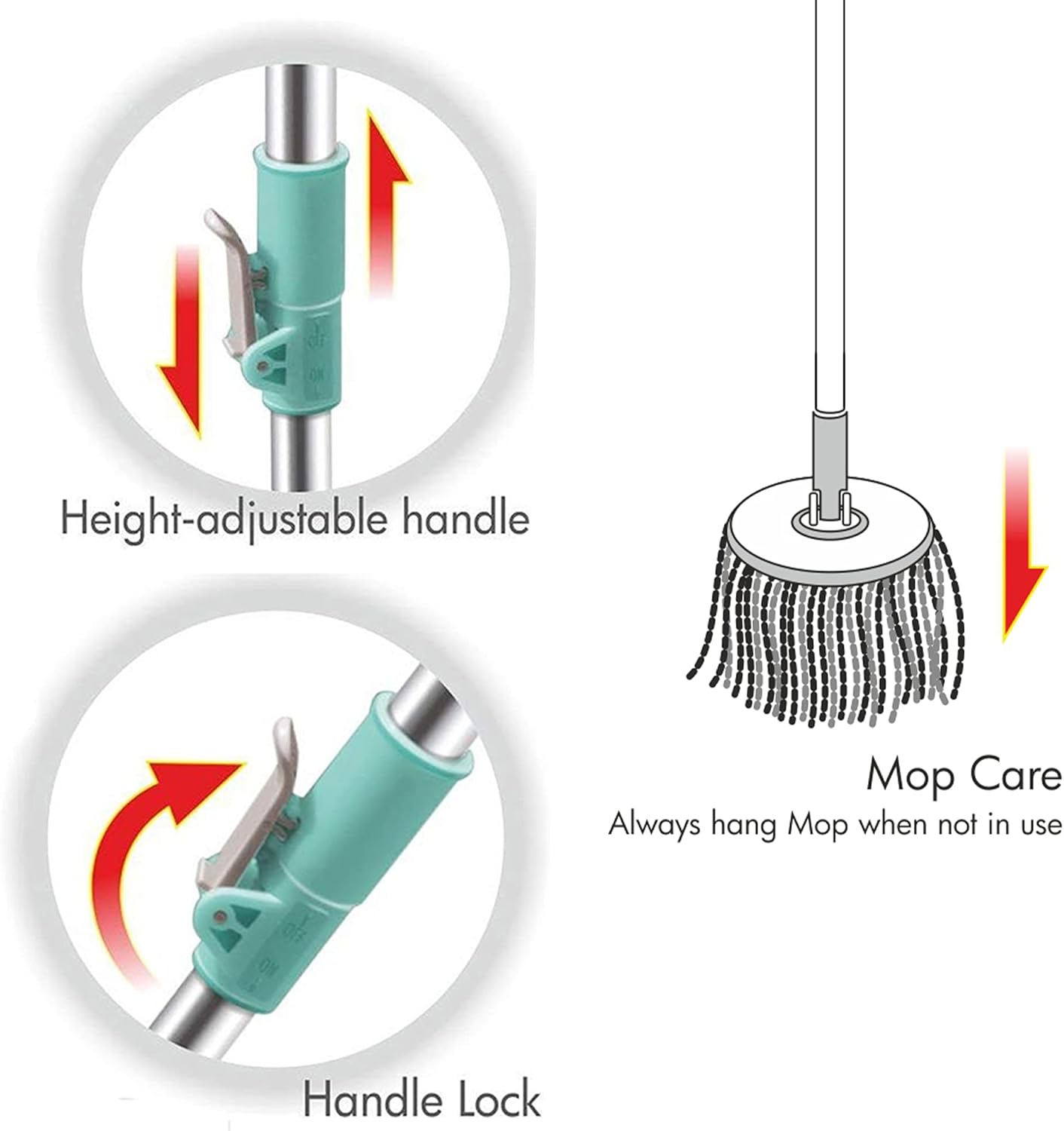 Spotzero By Milton Replacement Handle with Microfiber Refill