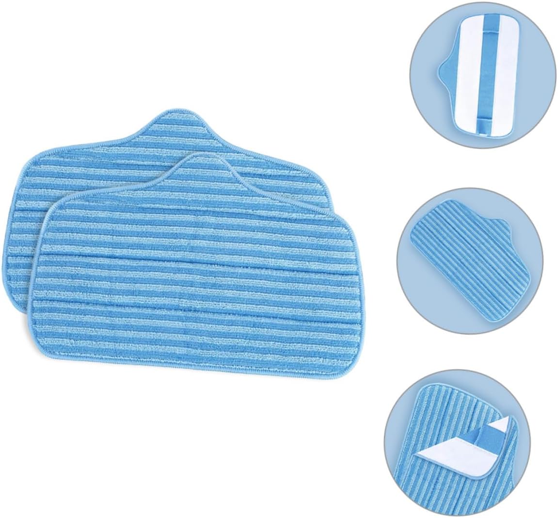2PCS Reusable Microfiber Mop Pads for Hardwood Floors 1