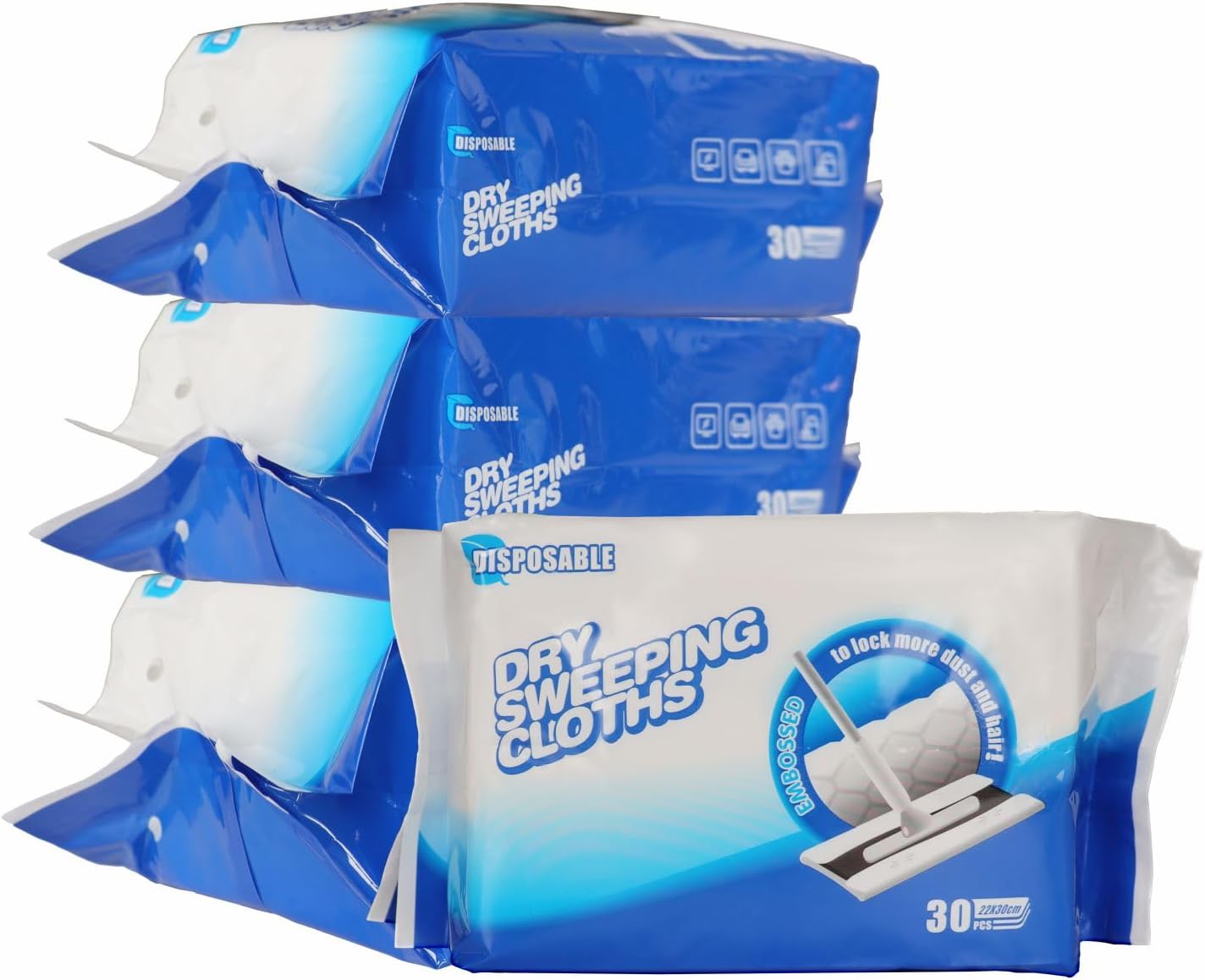 JEBBLAS Disposable Mop Refills Dry Sweeping Pad for All Surfaces 120 Count
