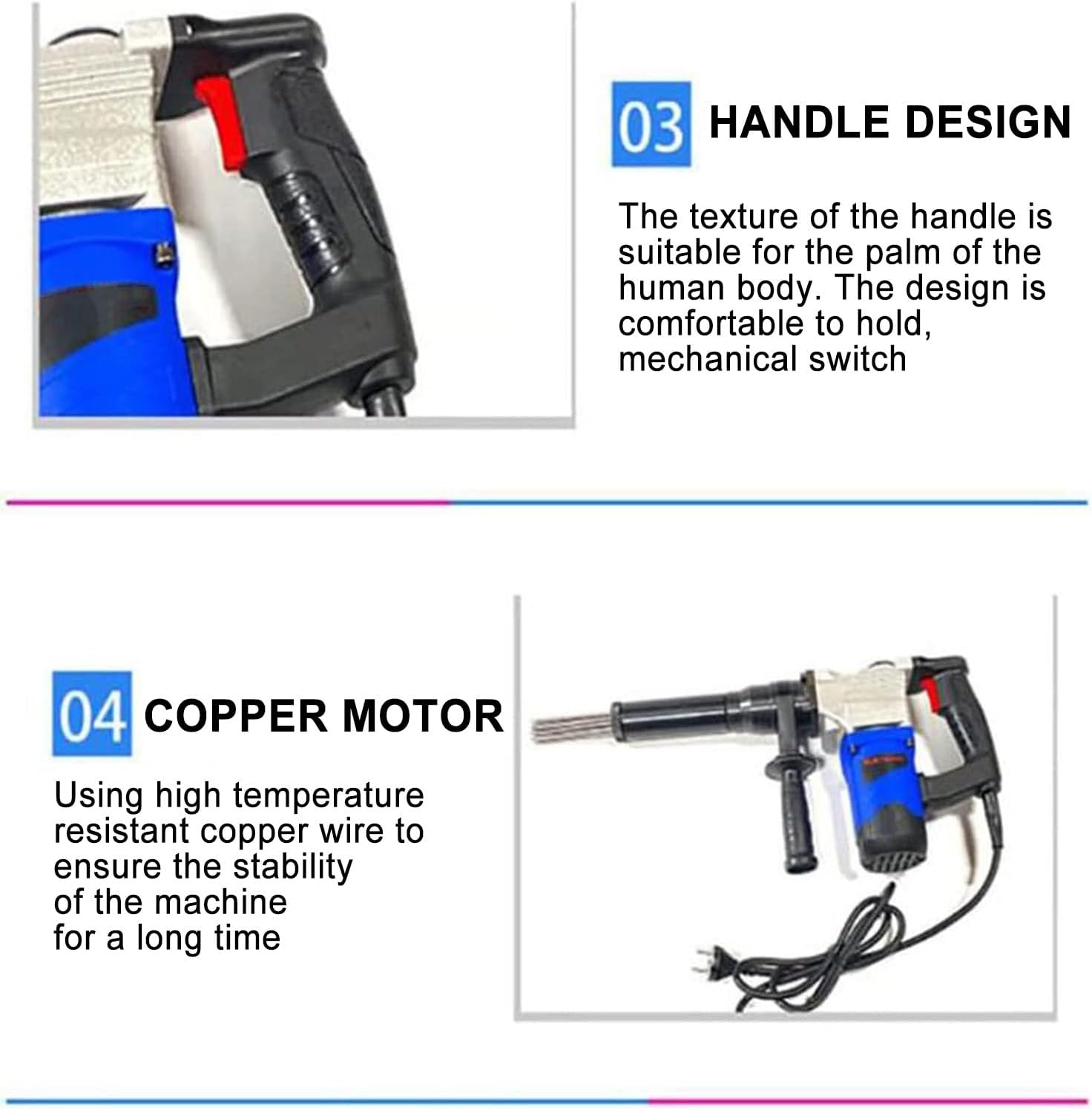 220V110V Electric Needle Scaler 1100W High-Power Rust Remover