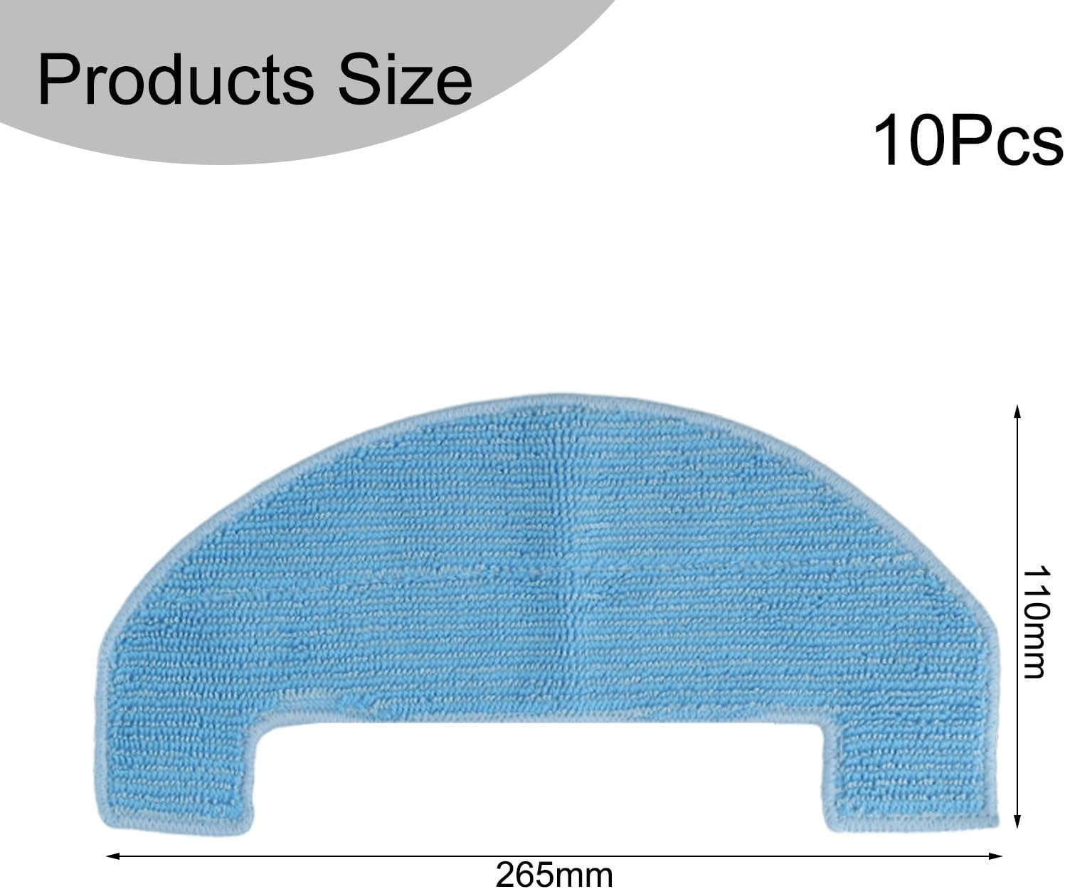 CRIDENG 4Pc Microfiber Mop Cloth Kit for Mova E10 Robot Vacuum