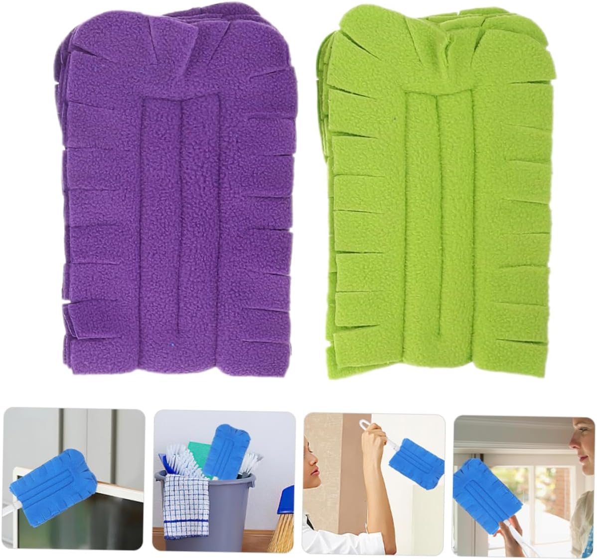 6pcs Reusable Duster Heads for Multi-Surface Cleaning