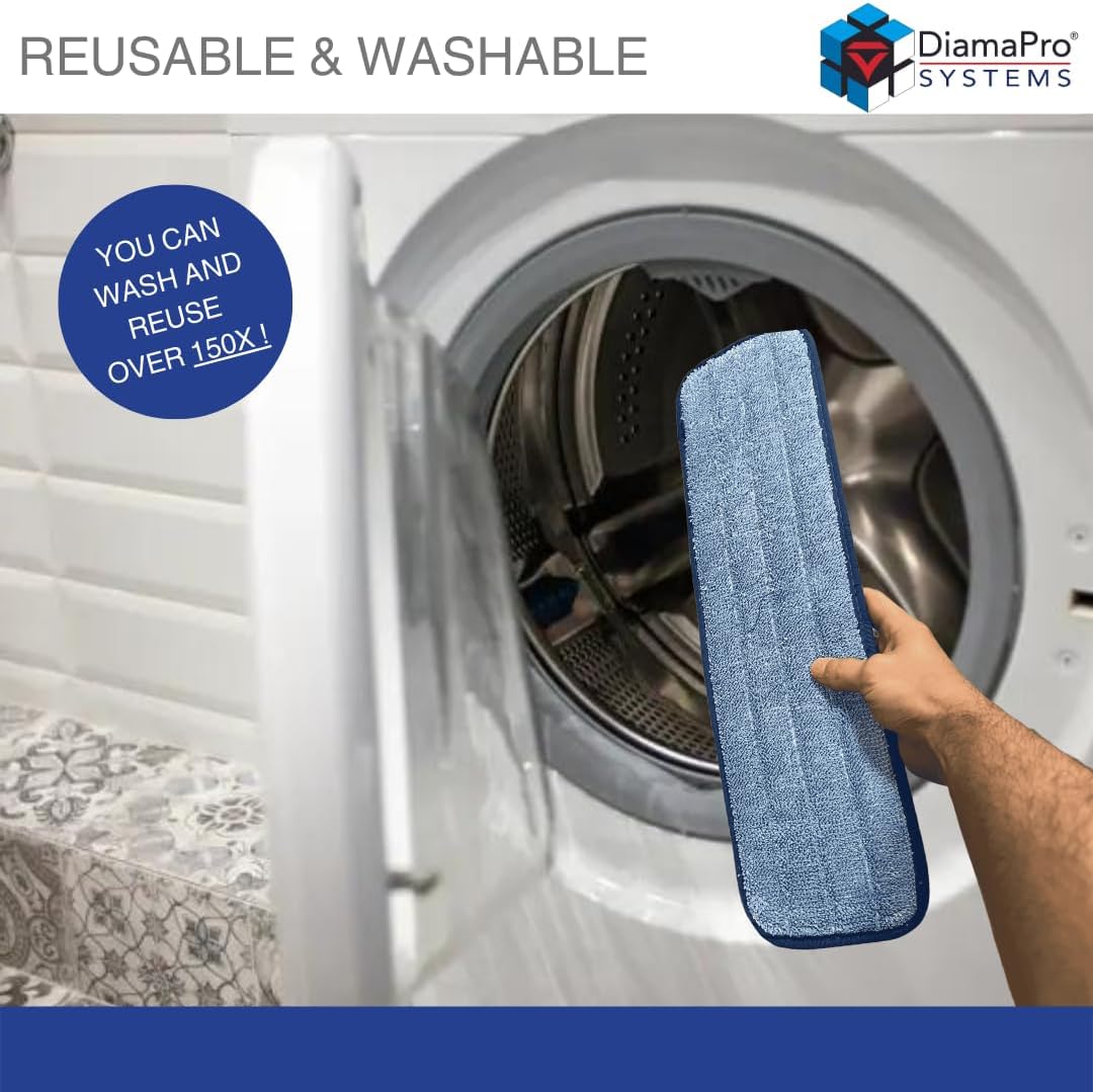 18 Inch Microfiber Mop Pads 10-Pack Reusable