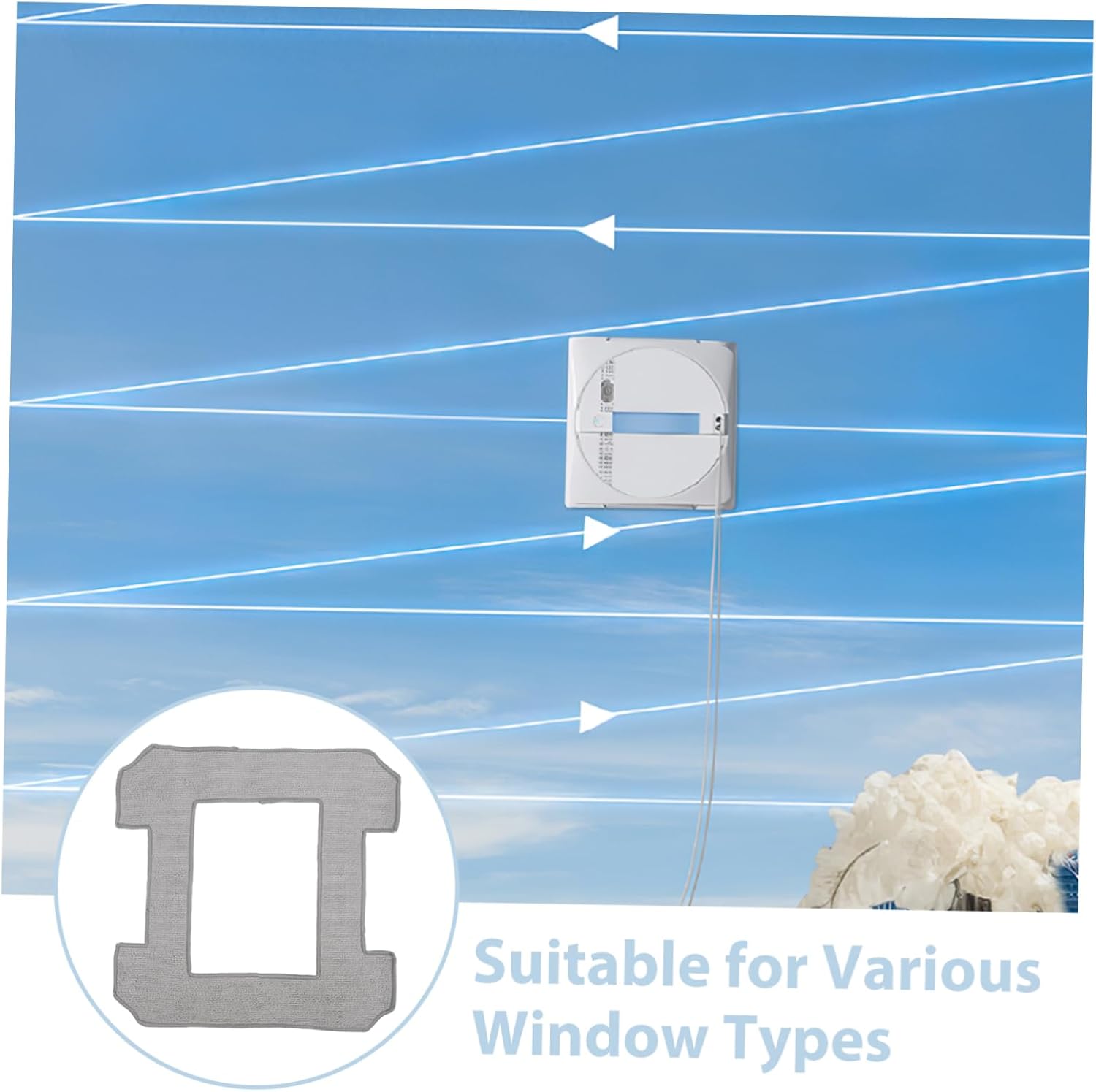 FRCOLOR 4Pcs Window Cleaner Robot Rags
