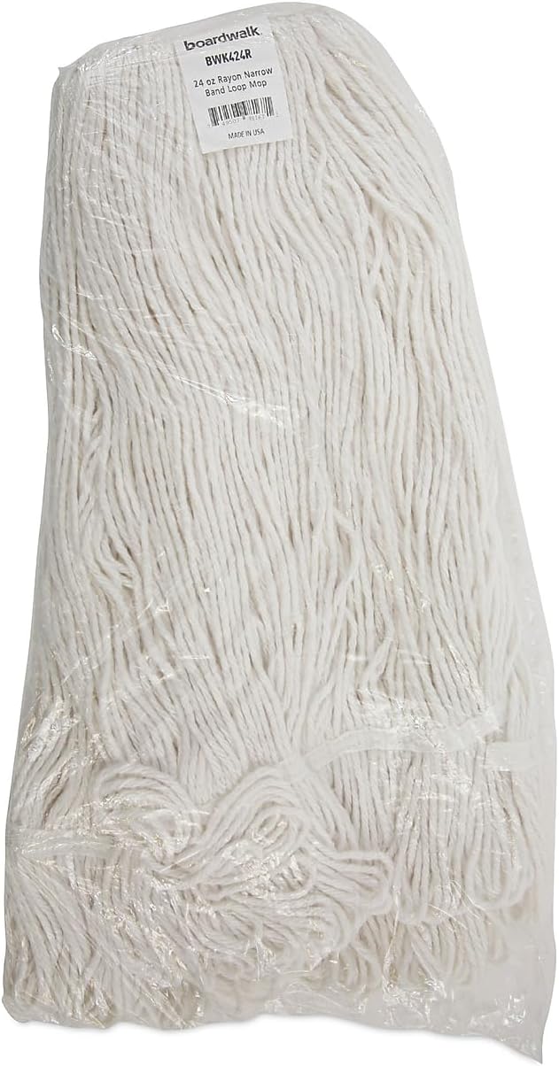 Unisan Boardwalk 424REA Pro Loop Wet Mop Head 24oz White 1