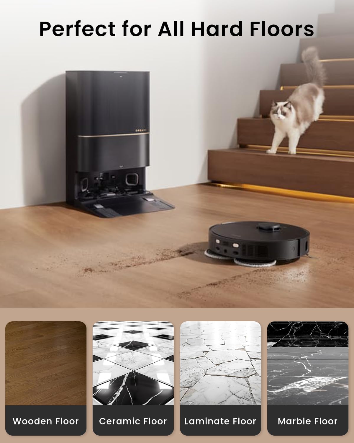 Rrochio Microfiber Mop Pads for Dreame Robot Vacuums