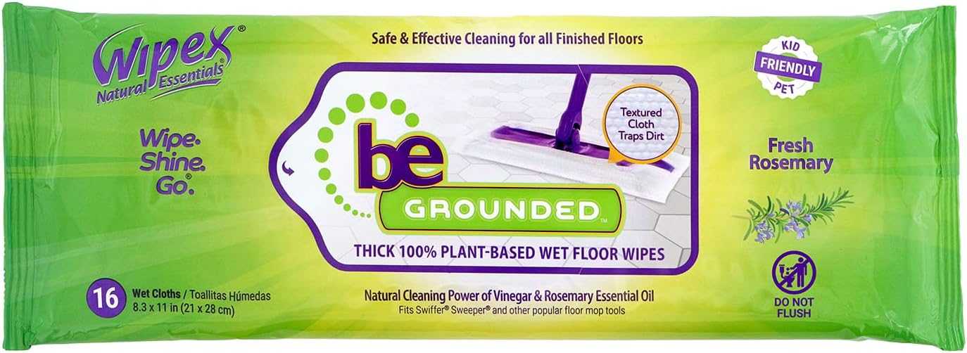 Wipex Natural Wet Floor Wipes with Rosemary and Vinegar