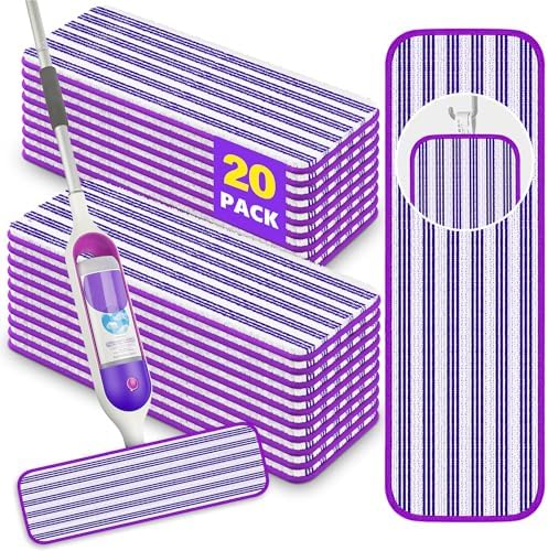 20 Pack Reusable Mop Pads for Swiffer PowerMop 1