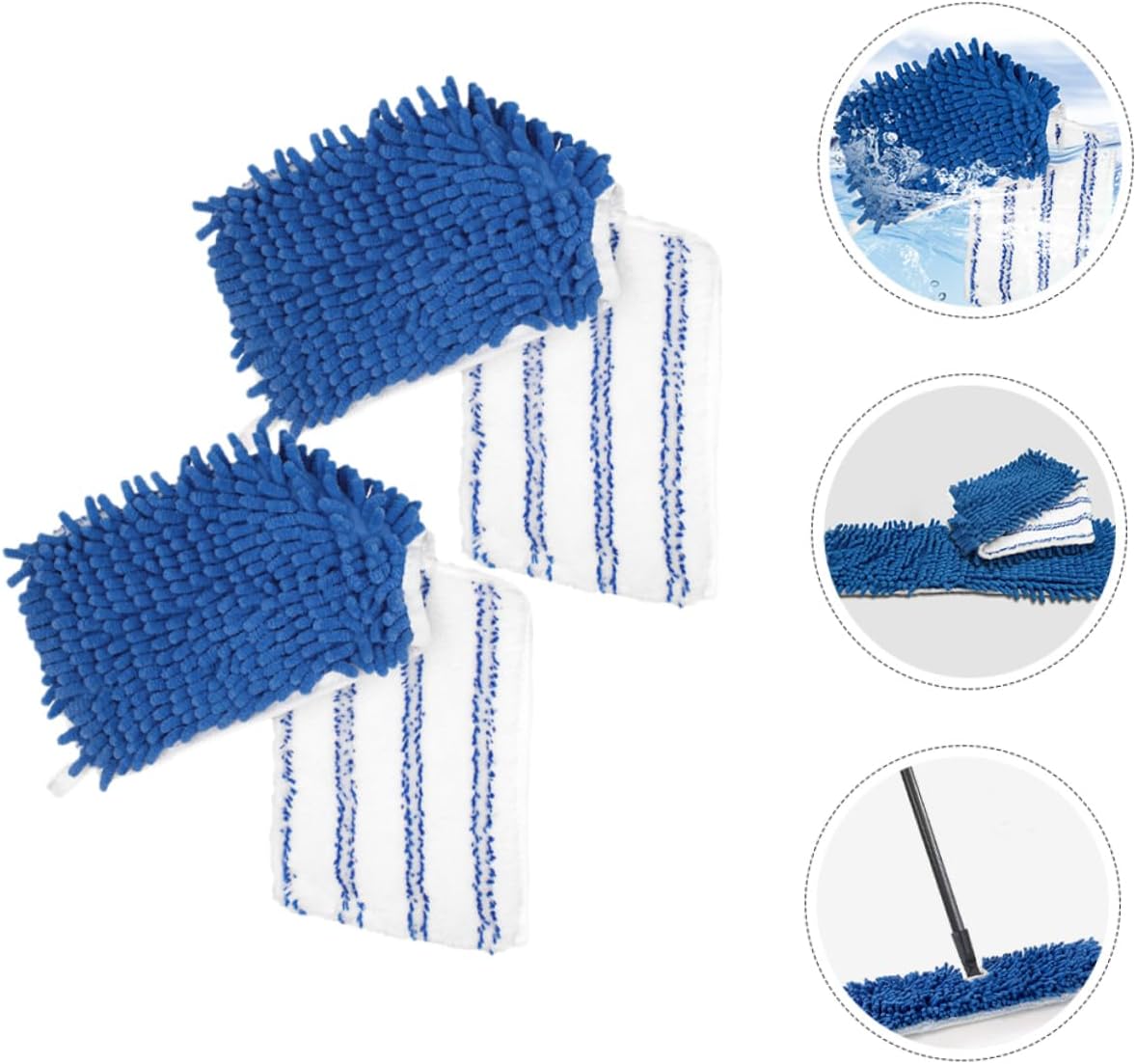 2pcs Chenille Mop Pads Refill for Hardwood Floors