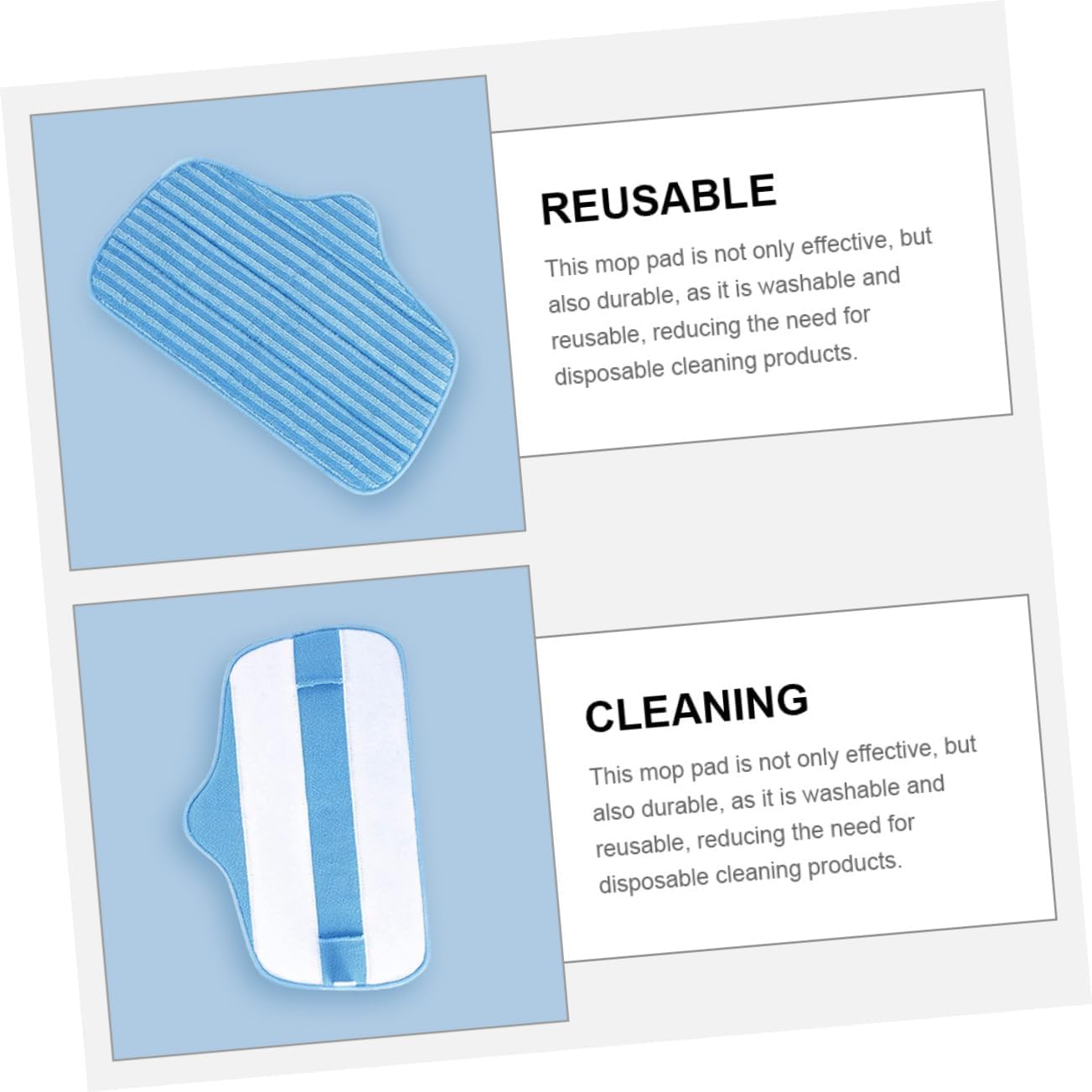 2pcs Microfiber Mop Pads for Efficient Floor Cleaning 1