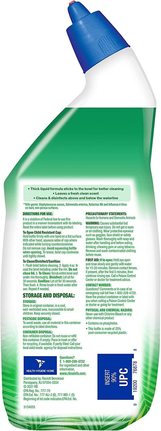 Lysol Cling Gel Toilet Bowl Cleaner 24 Ounce Pack of 3