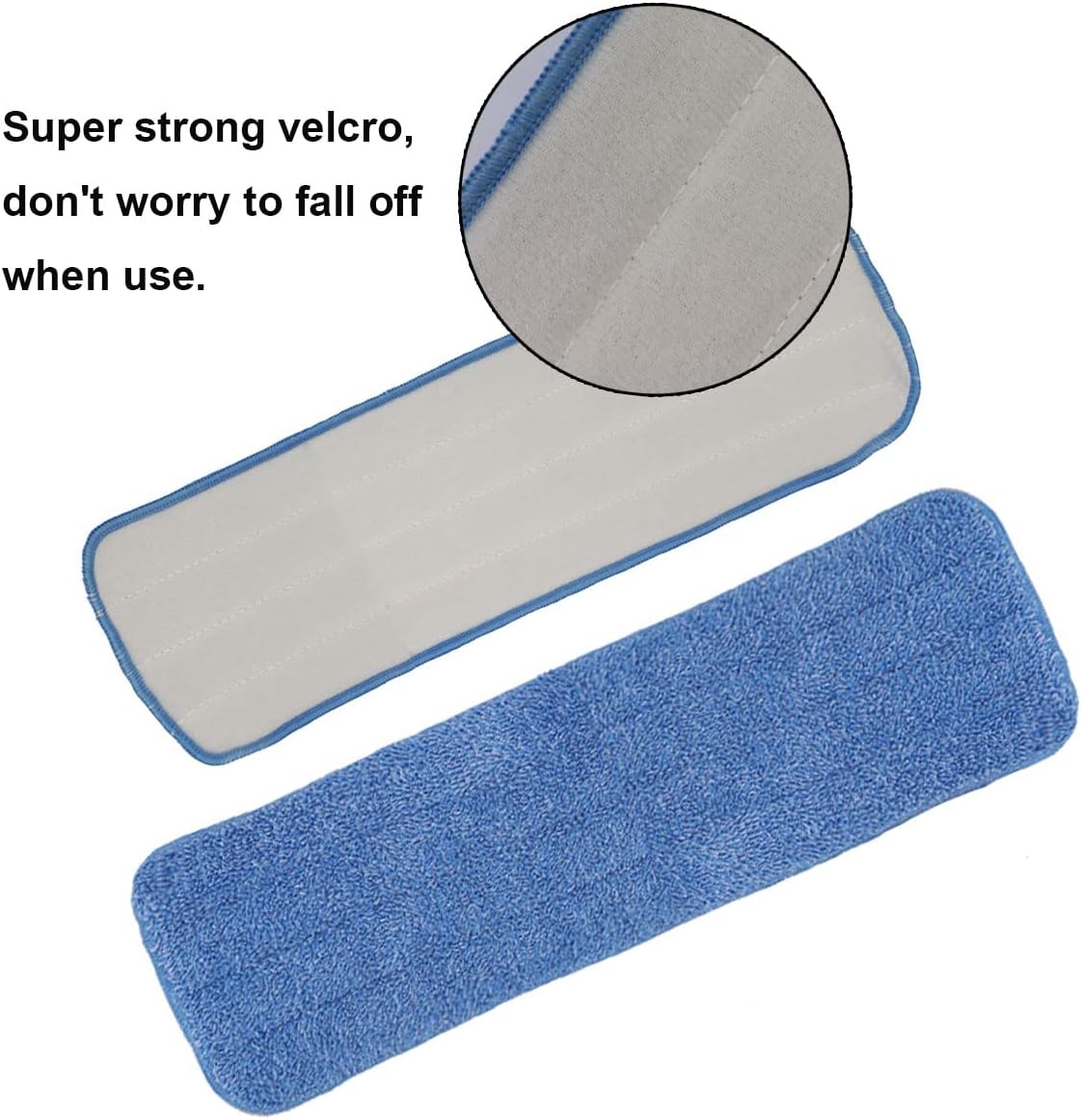 10 Pack 18 Microfiber Spray Mop Replacement Heads - Blue