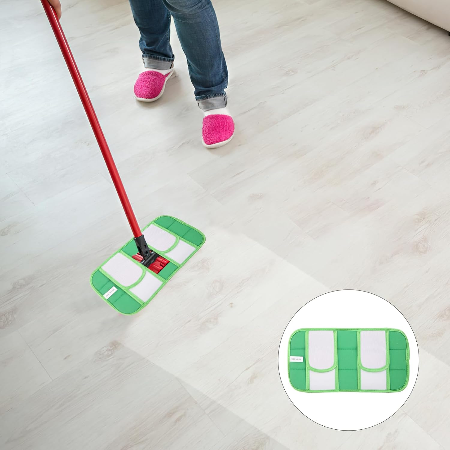 2pcs Reusable Mop Pads for Sealed Floors 1