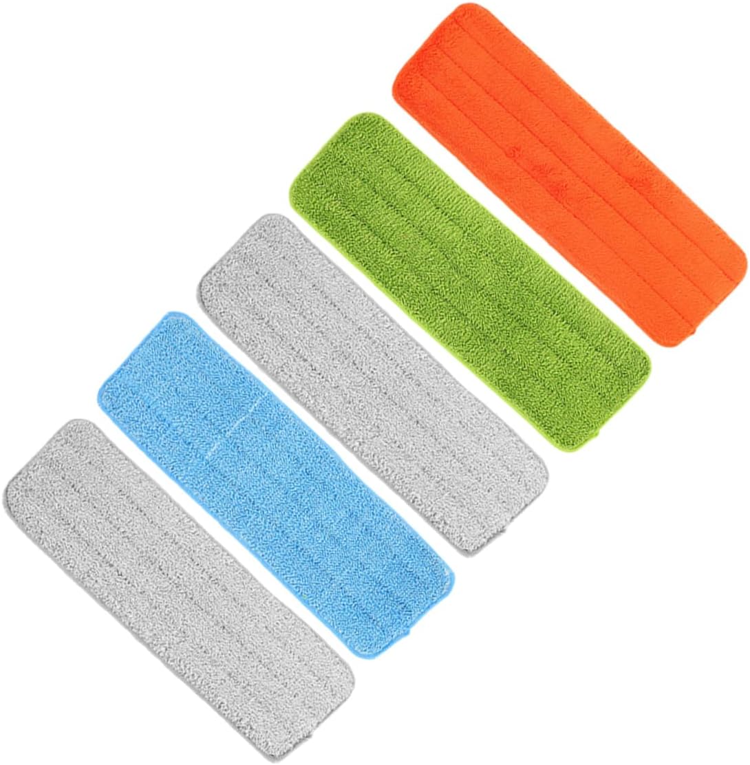 5Pcs Reusable Fiber Mop Pads for Durable Cleaning