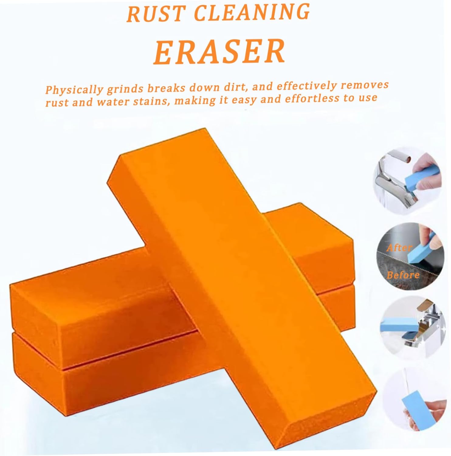 Muzrunq Stainless Steel Rust Eraser 5PCS Portable Scratch Remover