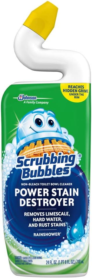 Scrubbing Bubbles Toilet Bowl Cleaning Gel 24oz Rainshower Scent