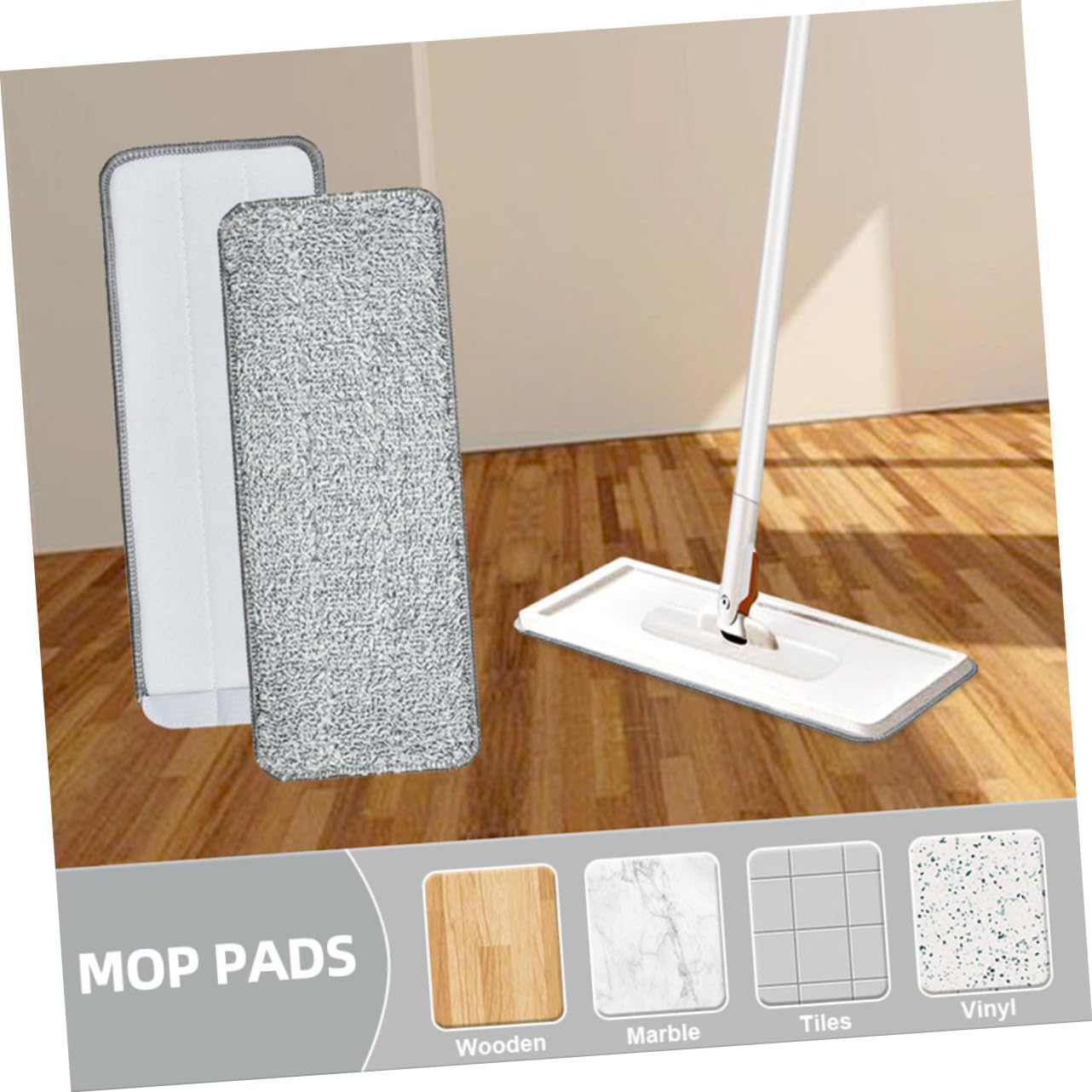 3pcs Microfiber Mop Pads Replacement Durable Floor Cleaner