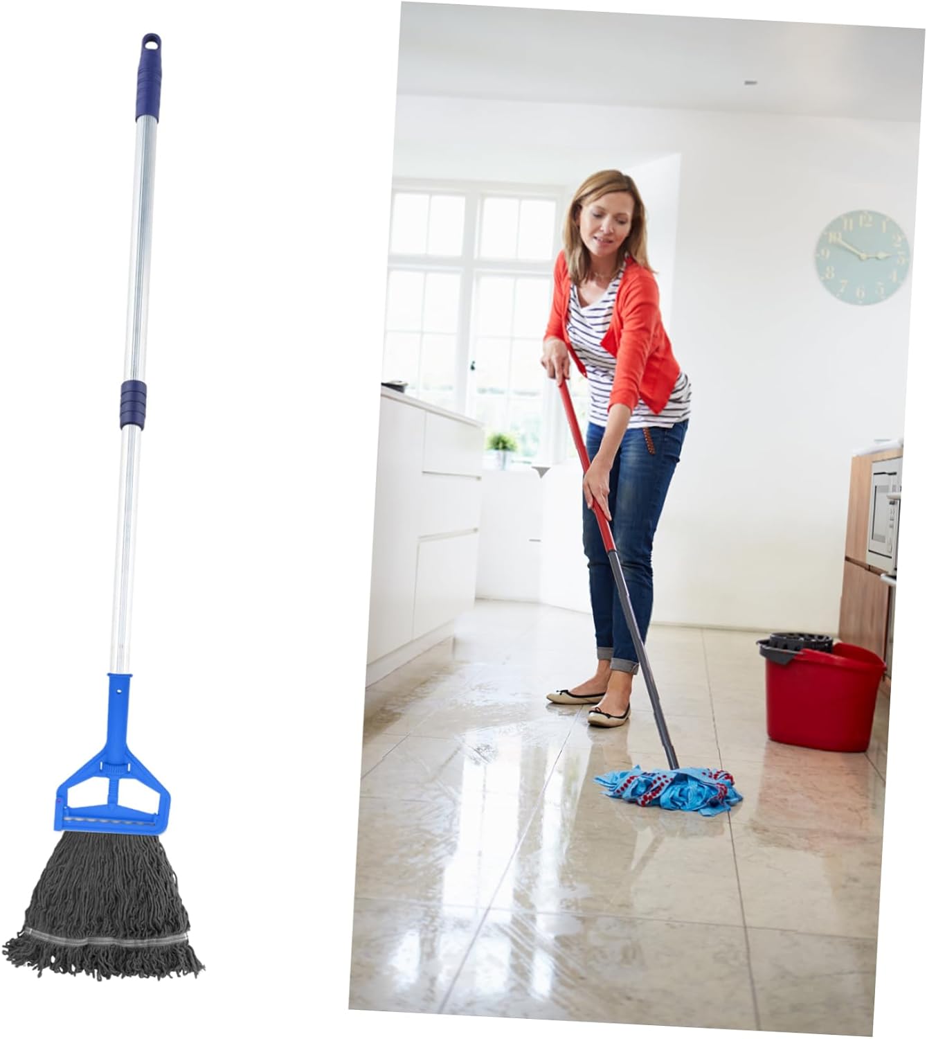 FRCOLOR Adjustable Mop Head Clip Durable Replacement Tool