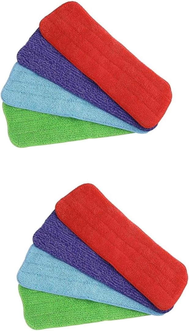 PACKOVE 8pcs Microfiber Mop Cloth Replacement Kit