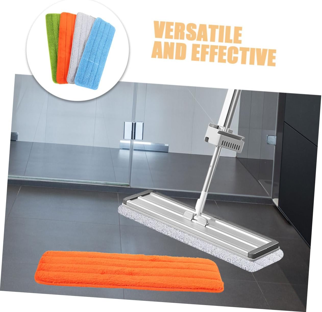 4pcs Reusable Fiber Cloth Mop Pad Refills