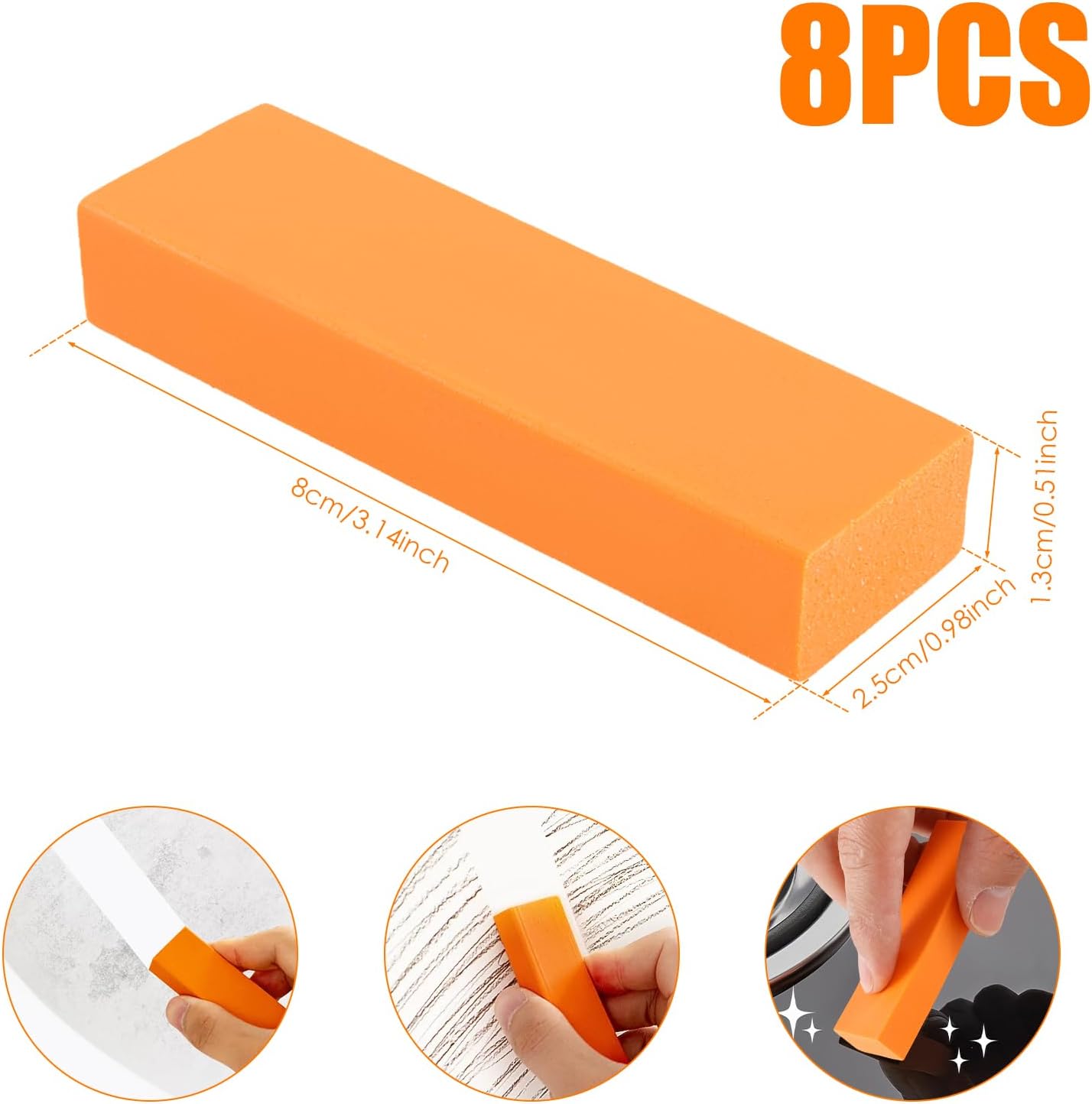 8Pcs Reusable Stainless Steel Stain Remover