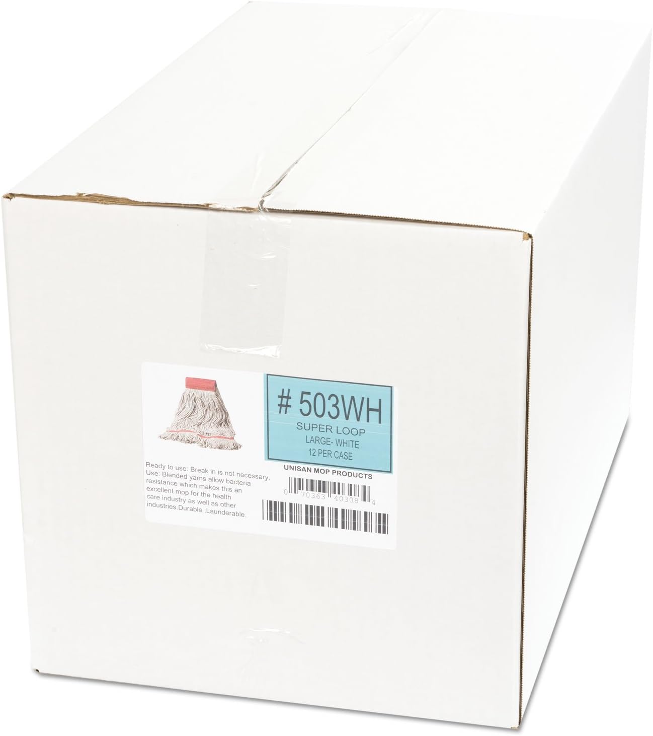 Boardwalk 503WHCT Super Loop Wet Mop Head White 12 Per Carton
