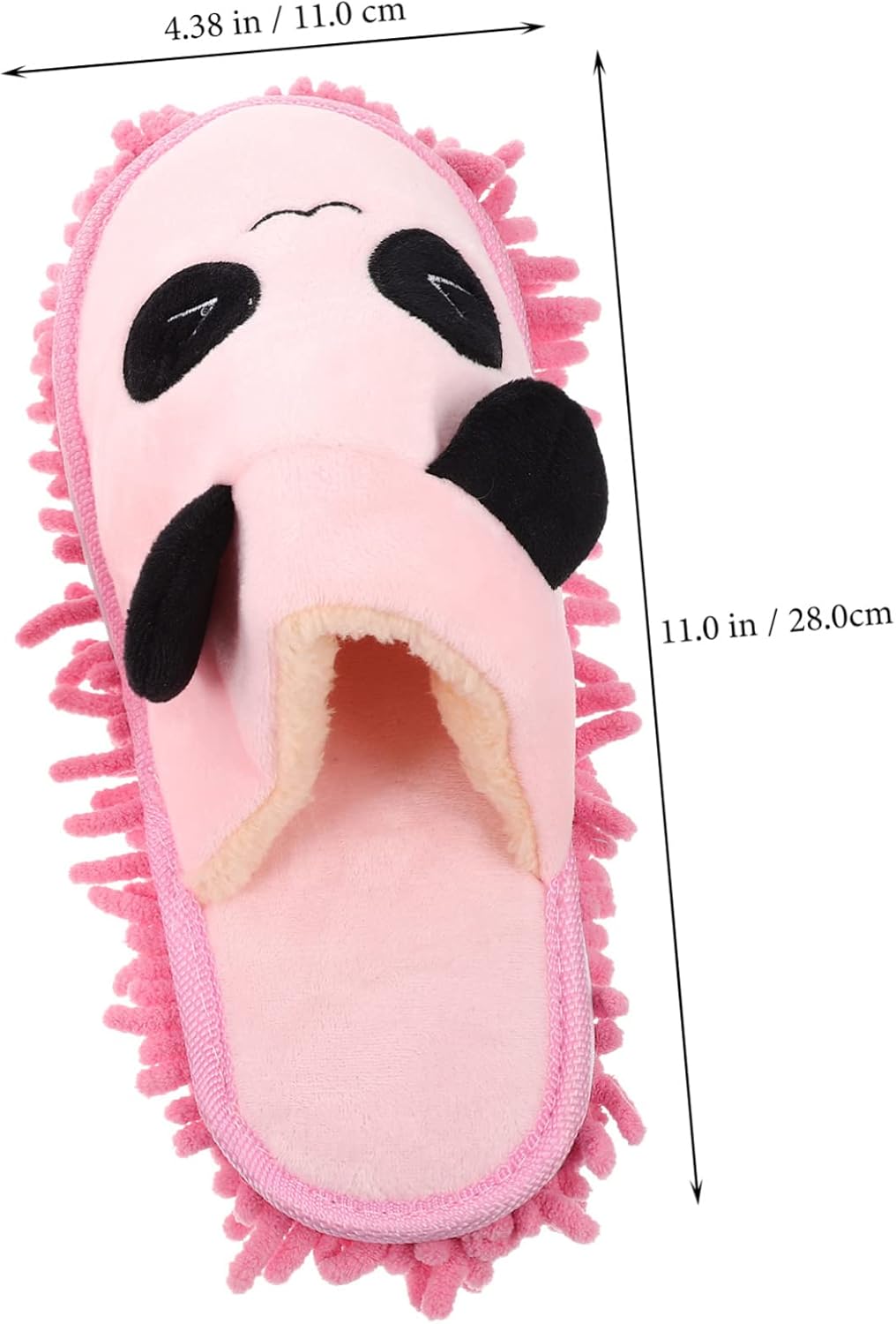 Packove 1pair Washable Mop Slippers with Panda Design