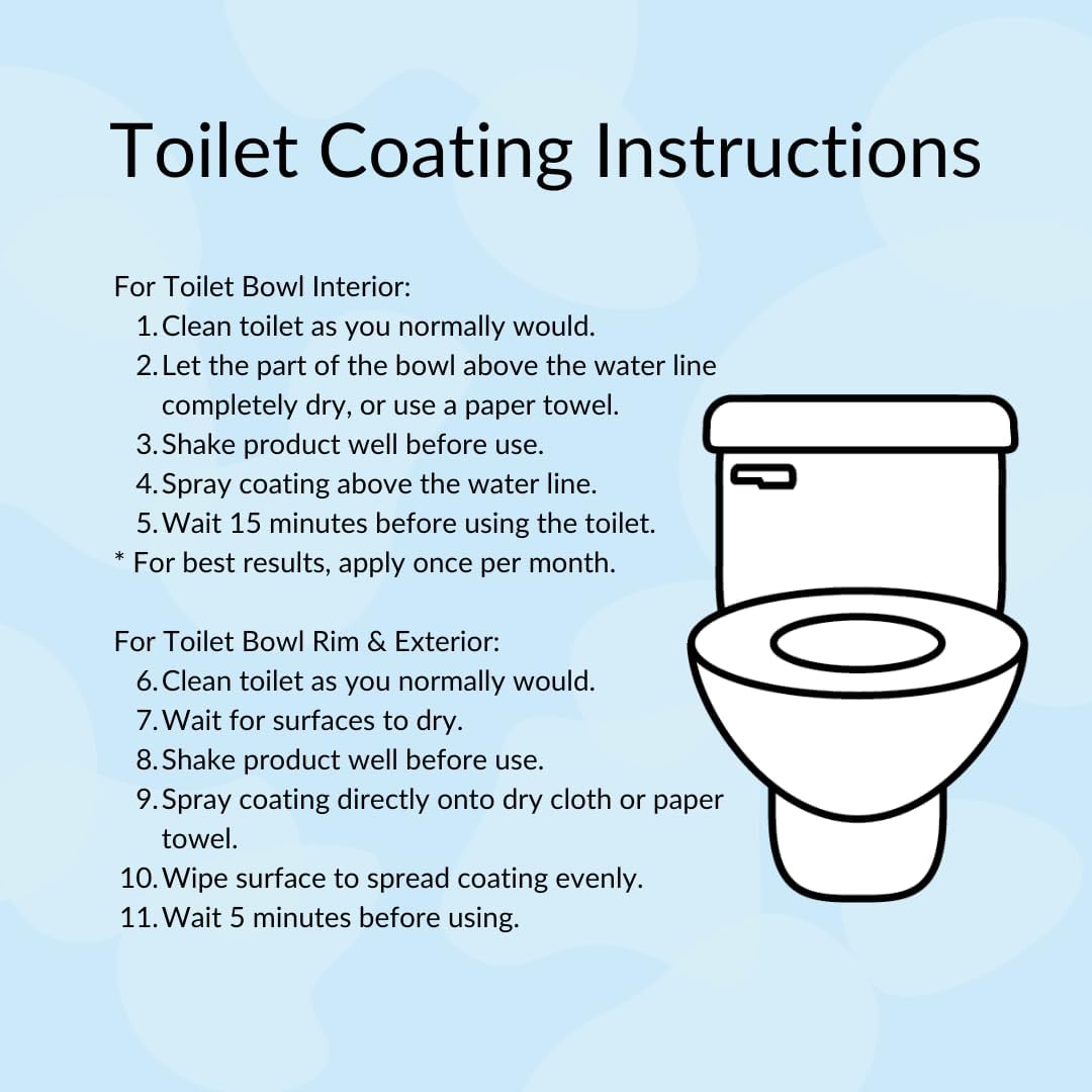 spotLESS MATERIALS Toilet Coating Spray - Easy Clean Stain Resistant Anti Residue