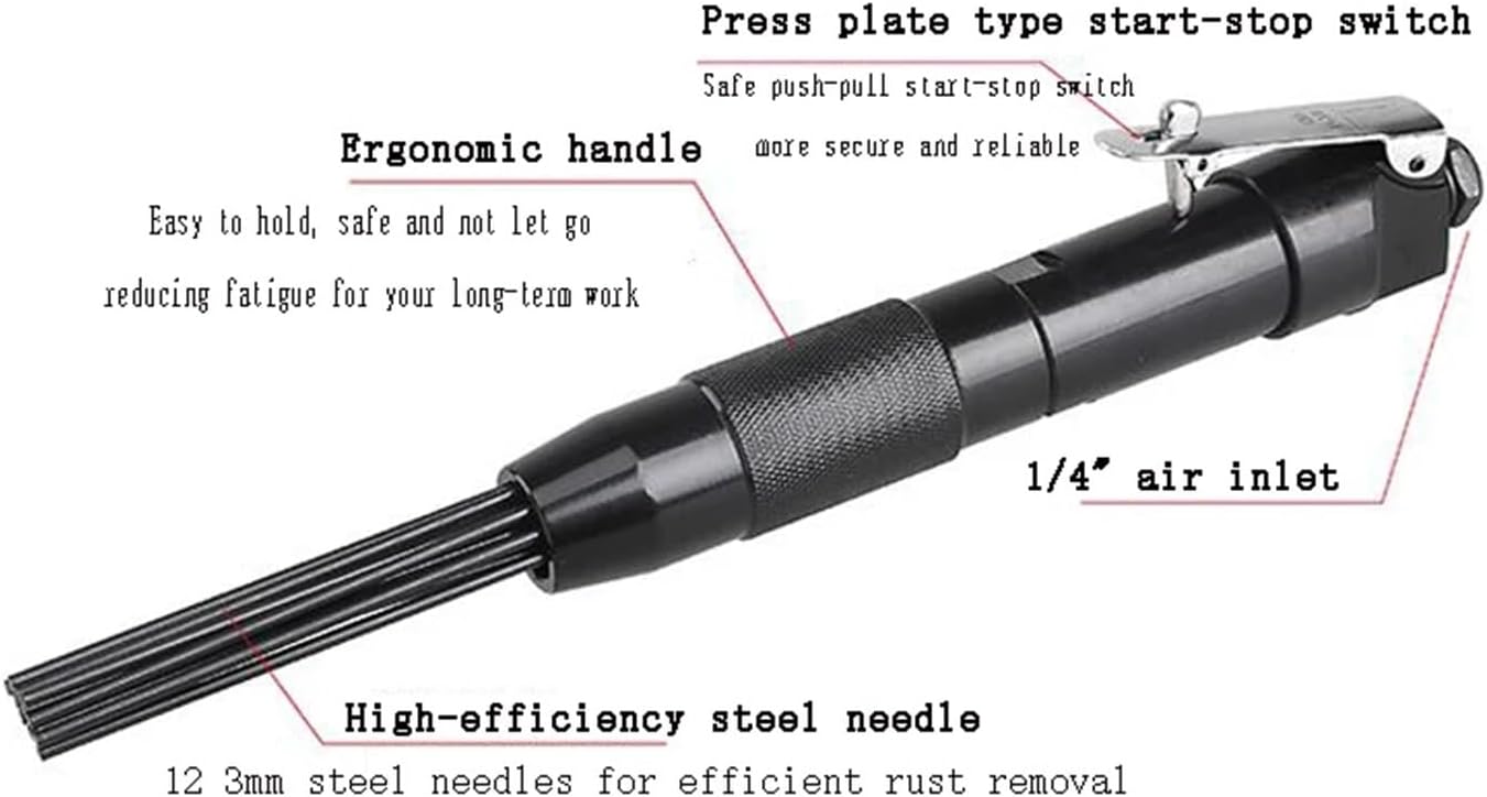 KGKGK Pneumatic Rust Remover 4000RPM 12 Pin Tool