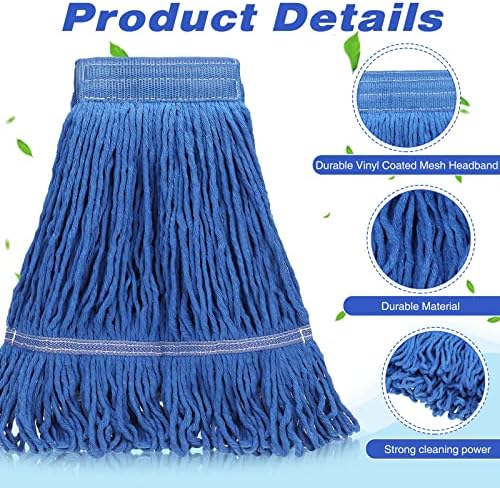 16 Pack Heavy Duty Cotton Mop Head Replacements